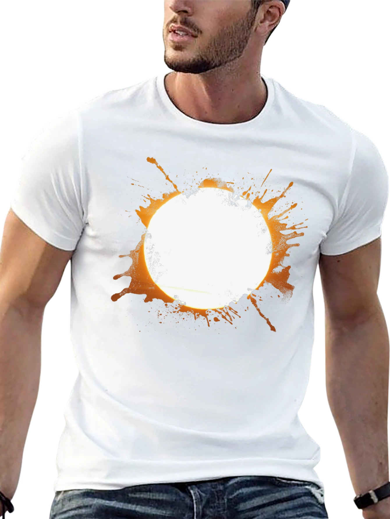 Mens Graphic T-Shirt - Abstract Splash Design