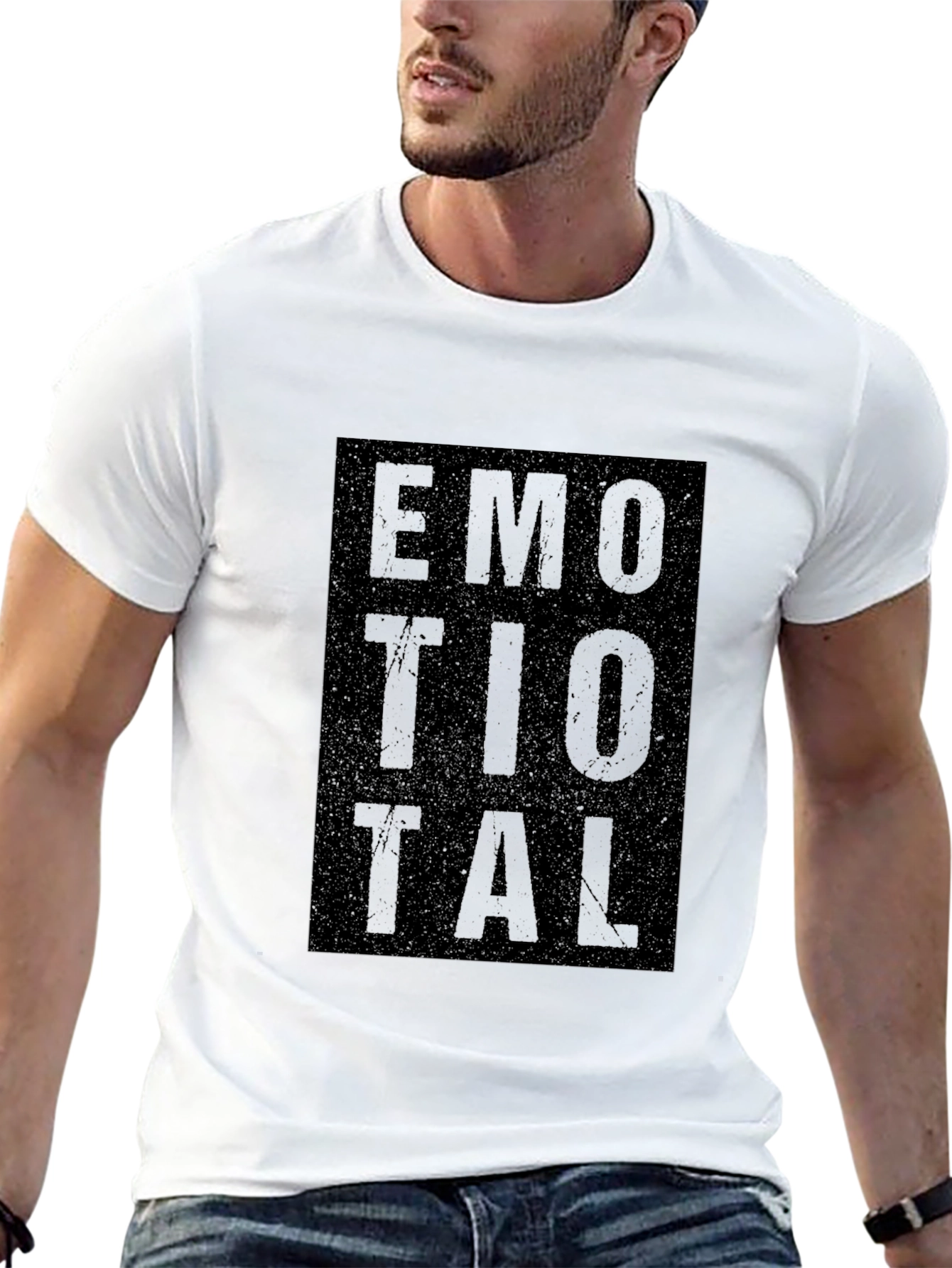 Emotional Graphic T-Shirt - Casual Black Tee