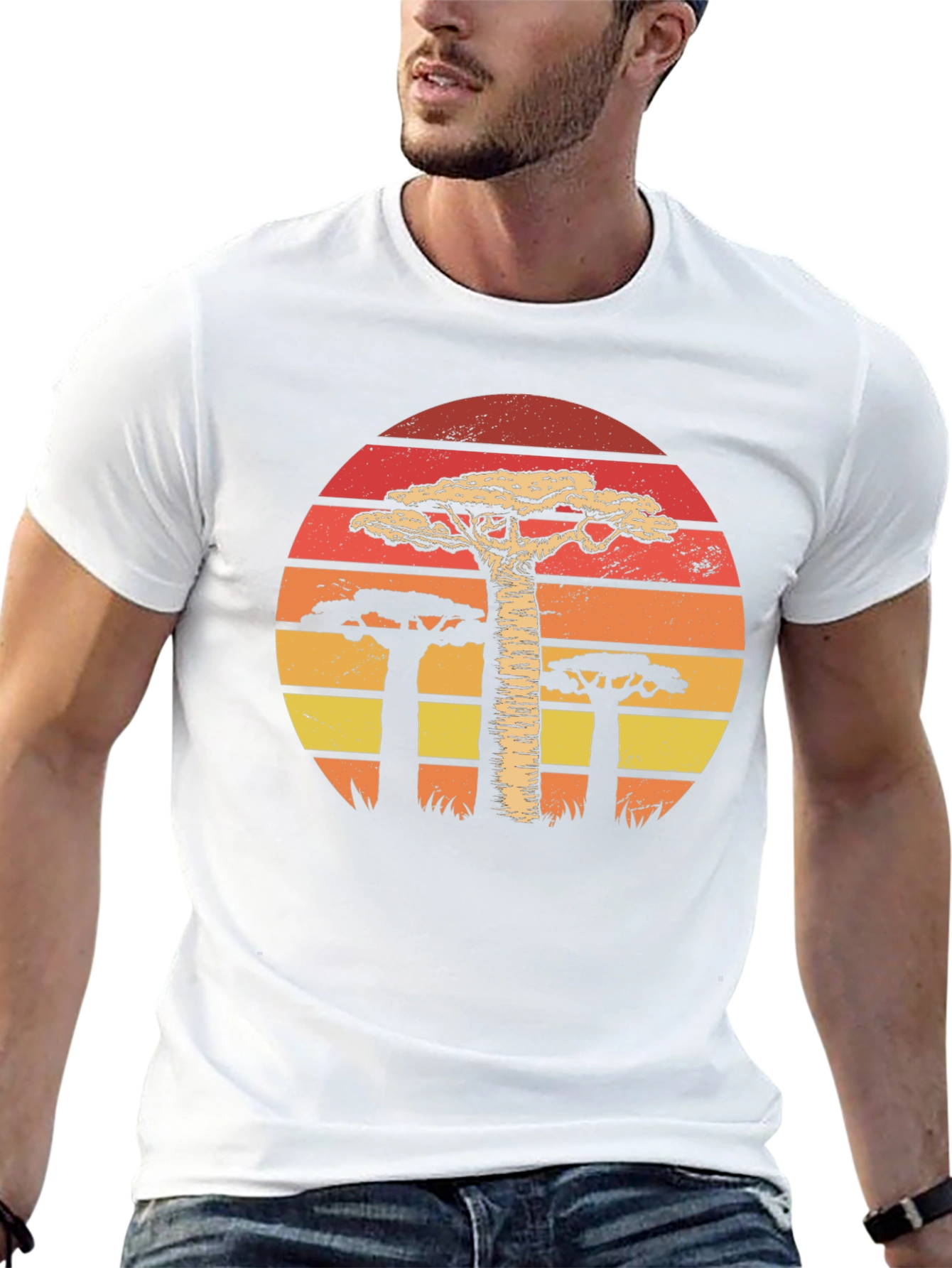 Baobab Sunset Graphic Tee - Stylish Nature Shirt