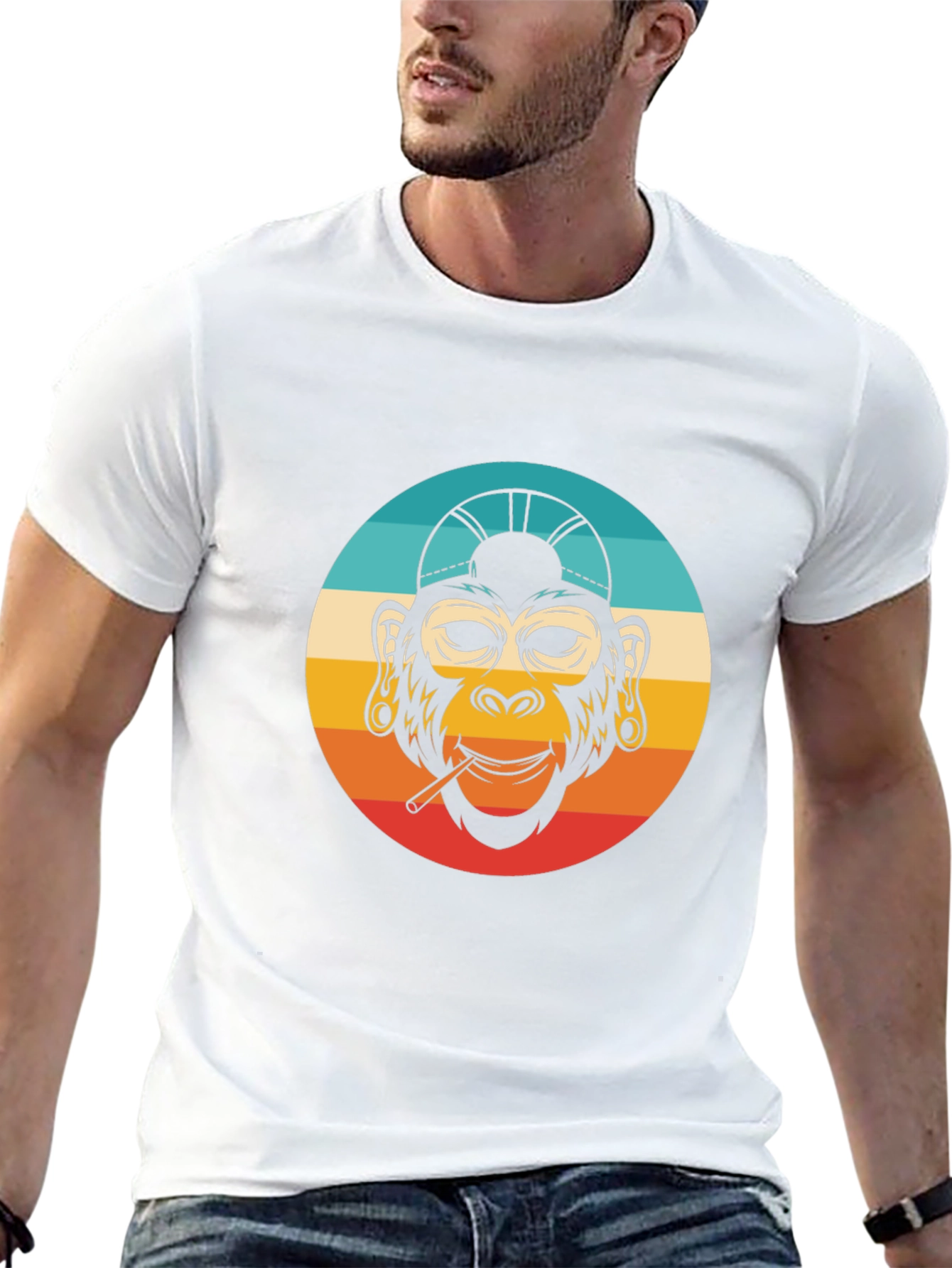 Retro Monkey T-Shirt - Cool Ape Design