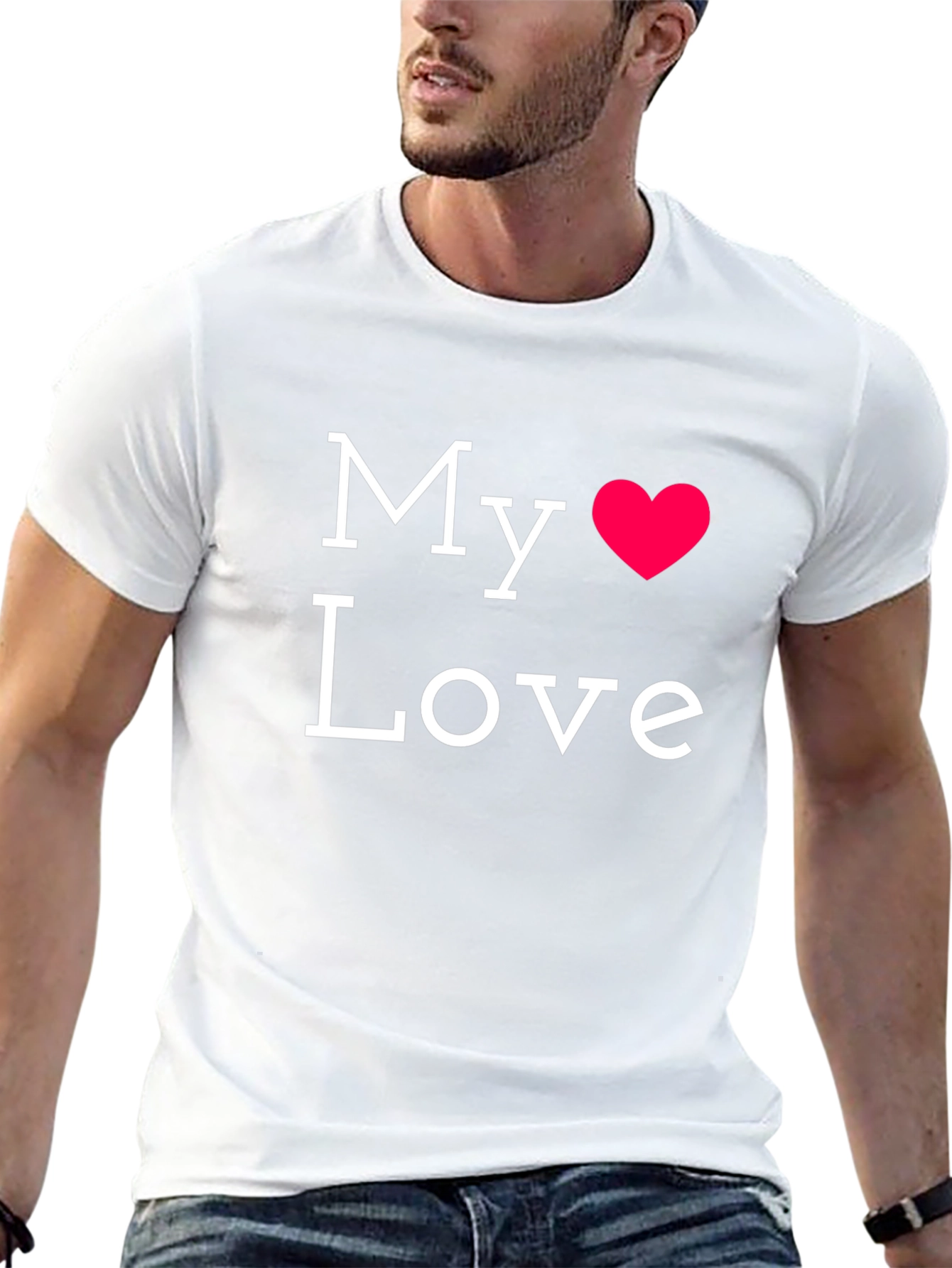 My Love T-Shirt - Black Cotton Graphic Tee