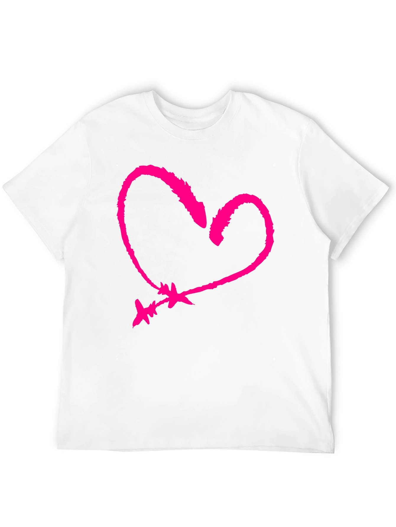 Heart & Arrow Graphic Tee - Black Cotton