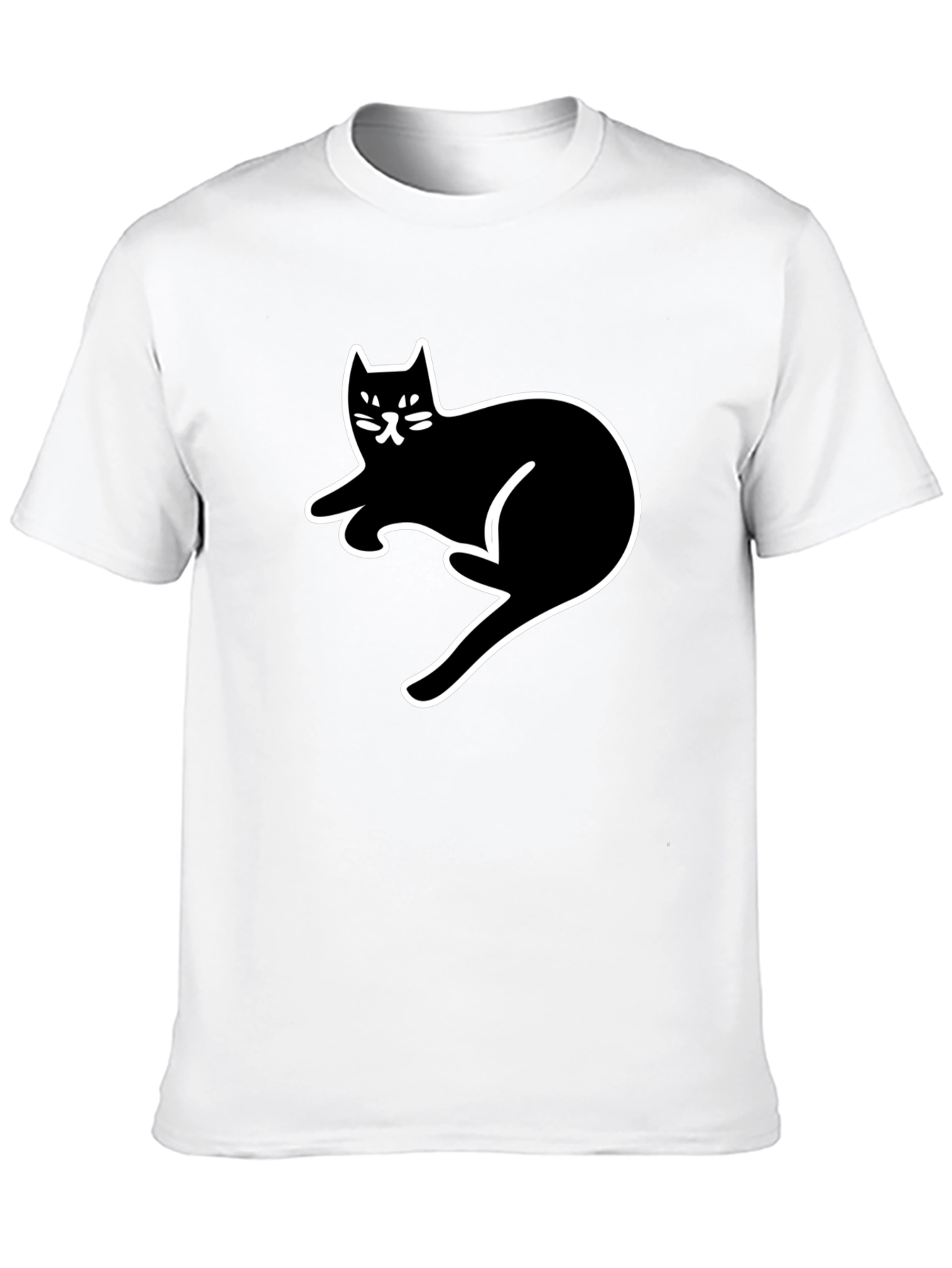 Black Cat Graphic Tee - Casual Comfort