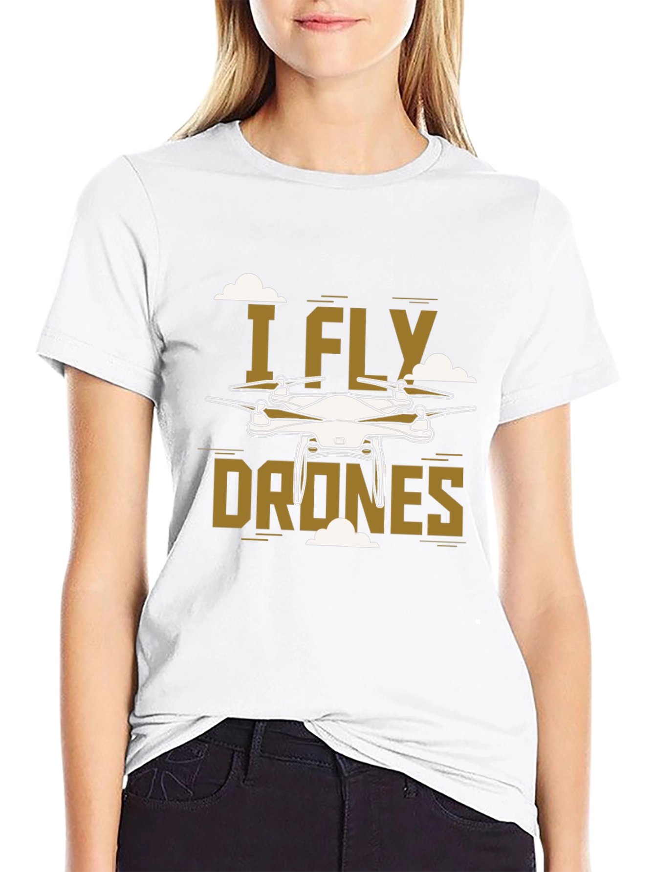 I Fly Drones Graphic Tee - Unique Drone Design