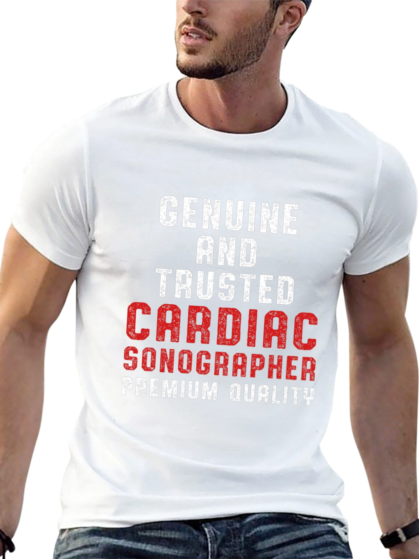 Cardiac Sonographer Premium Quality T-Shirt