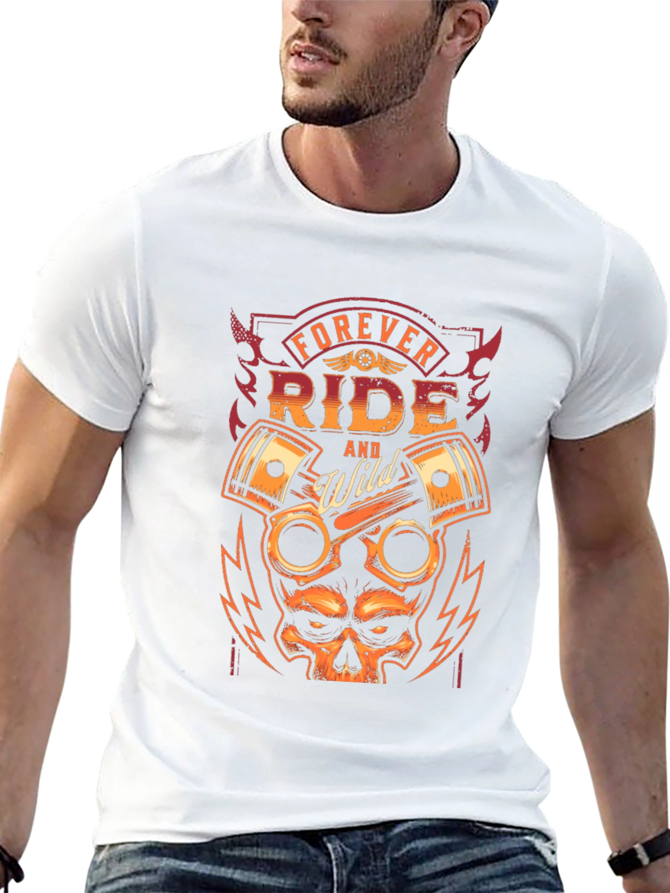 Forever Ride Wild Graphic Tee - Black