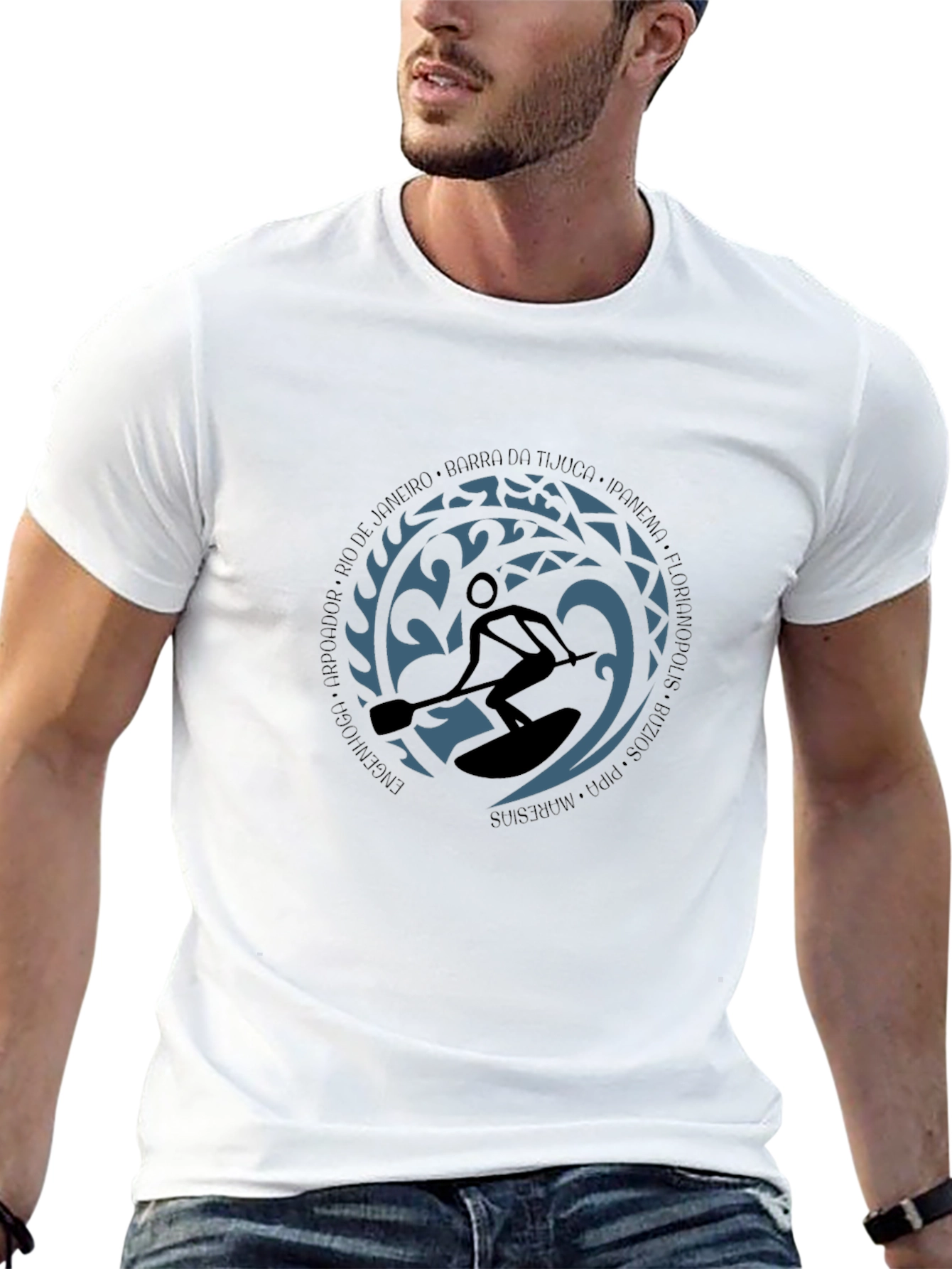 Mens Stand Up Paddle Board Graphic Tee
