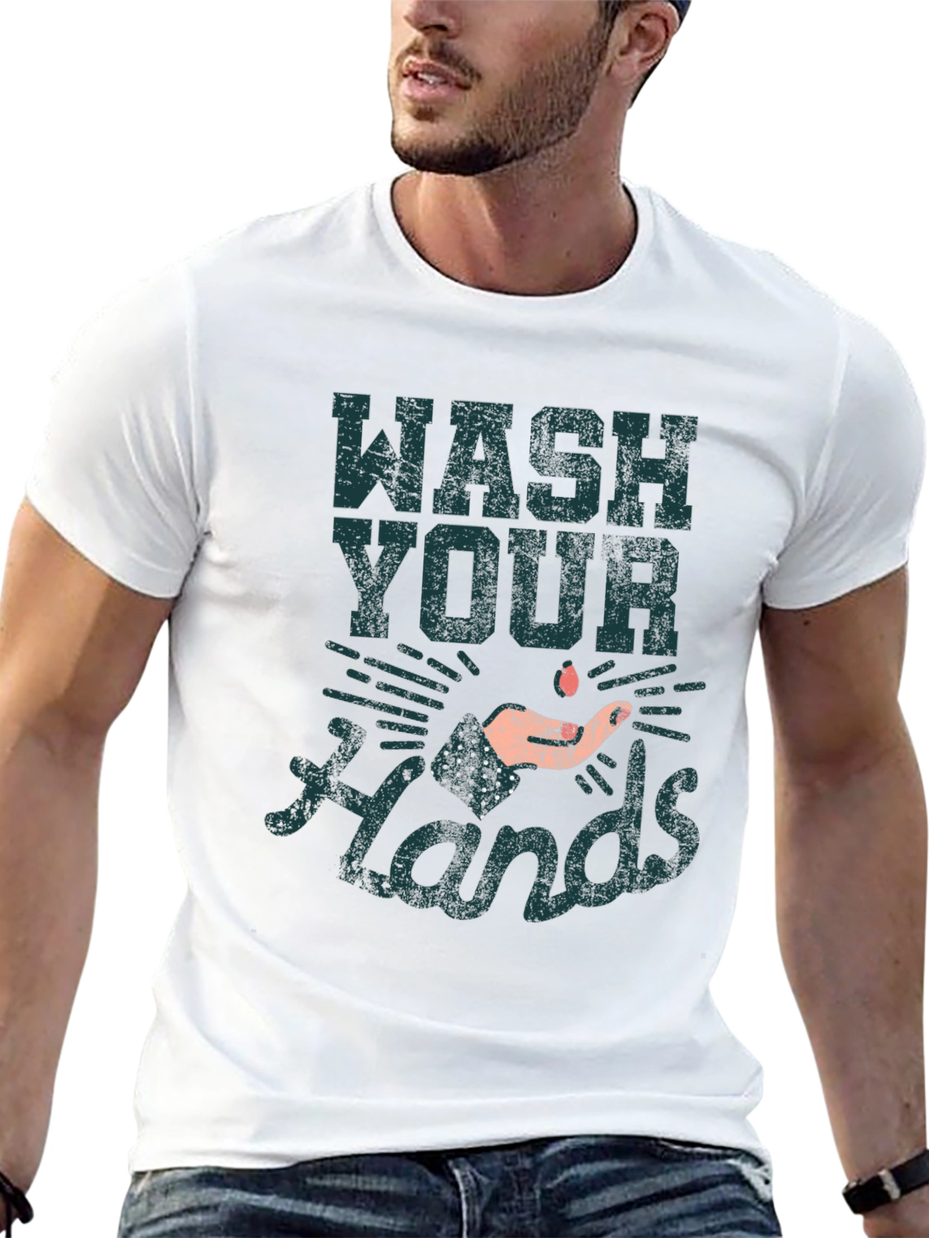 Wash Your Hands Graphic Print T-Shirt