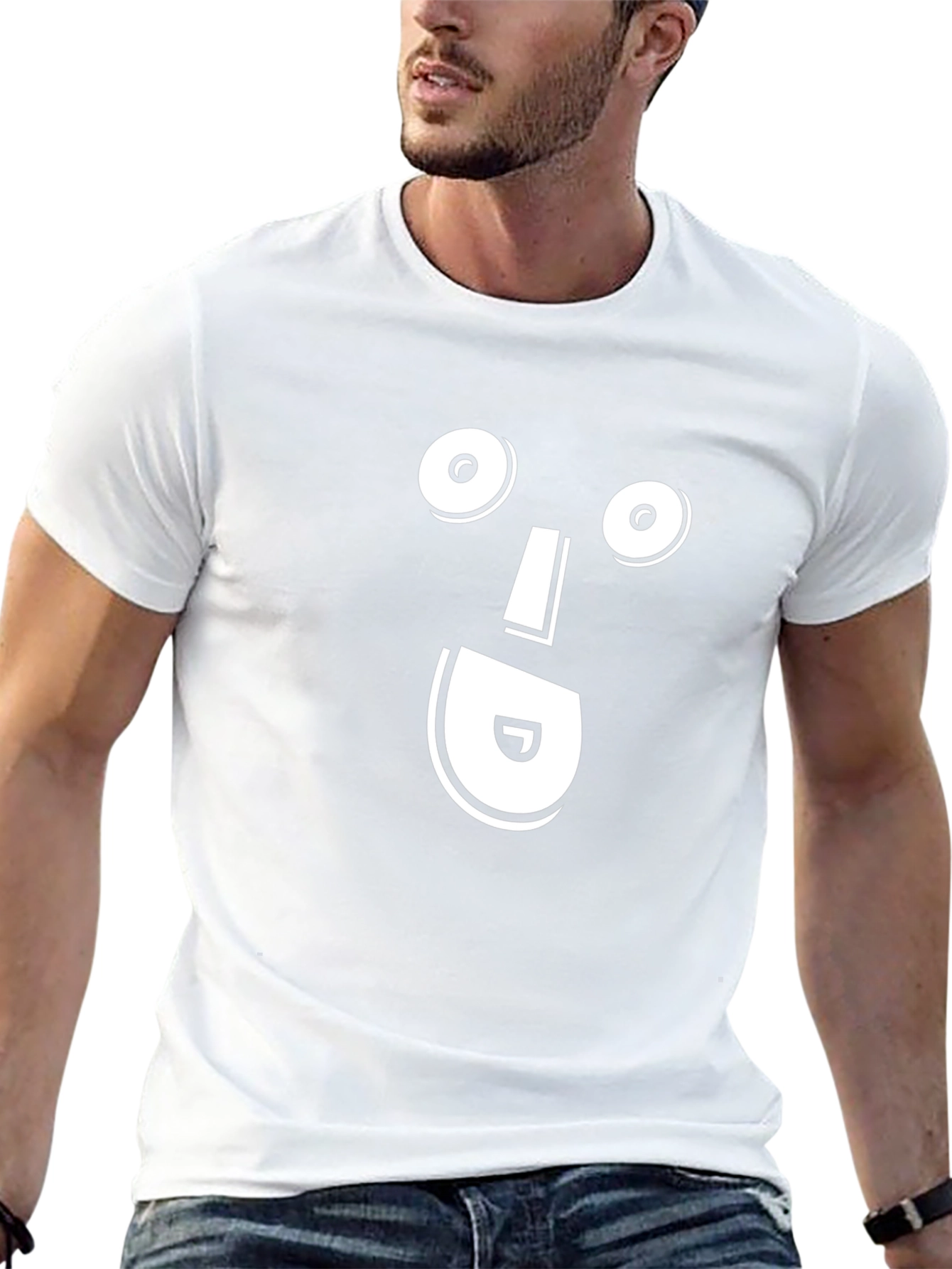 Funny Face Graphic Black T-Shirt