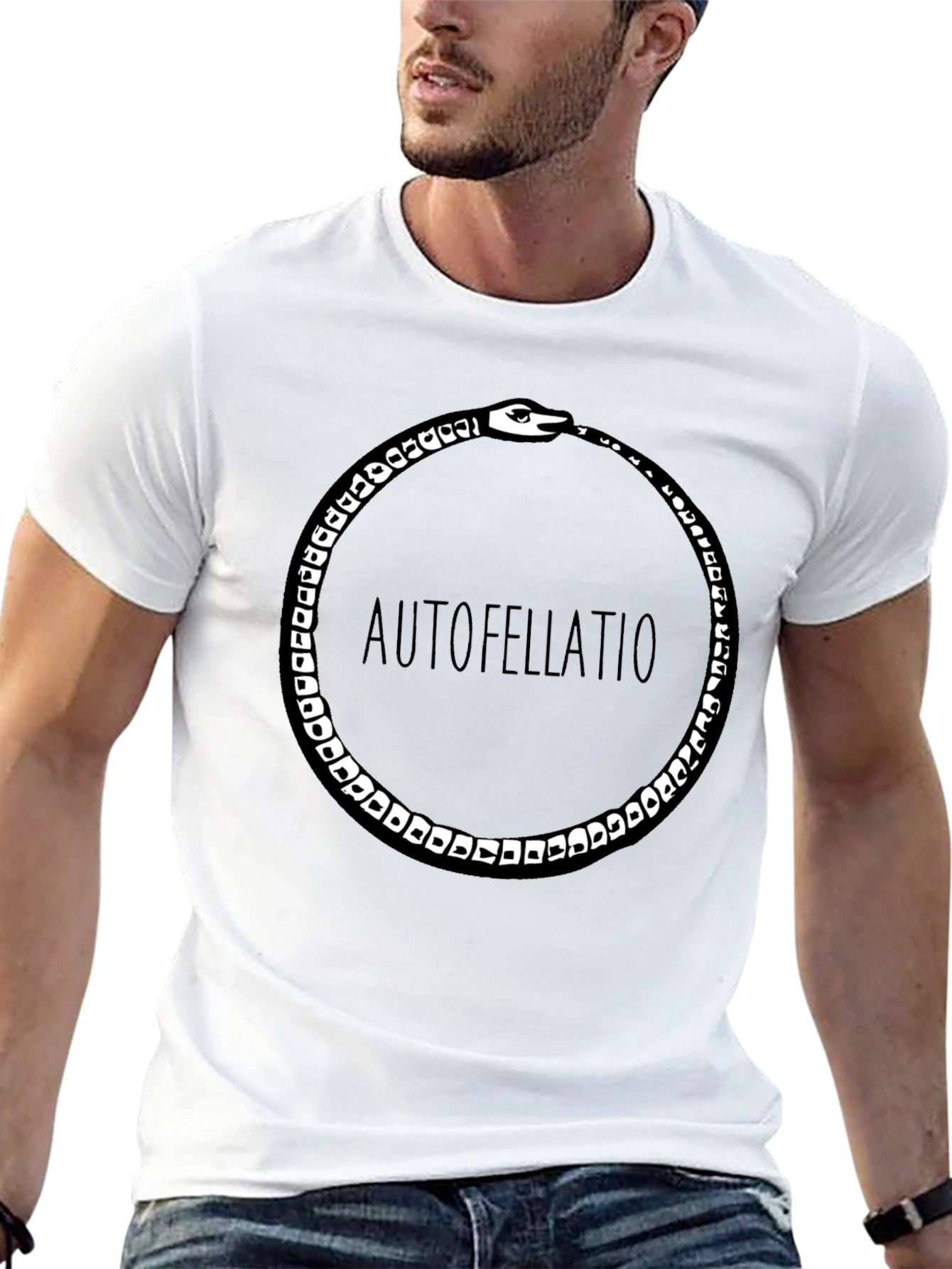 Ouroboros Funny Black Graphic Tee