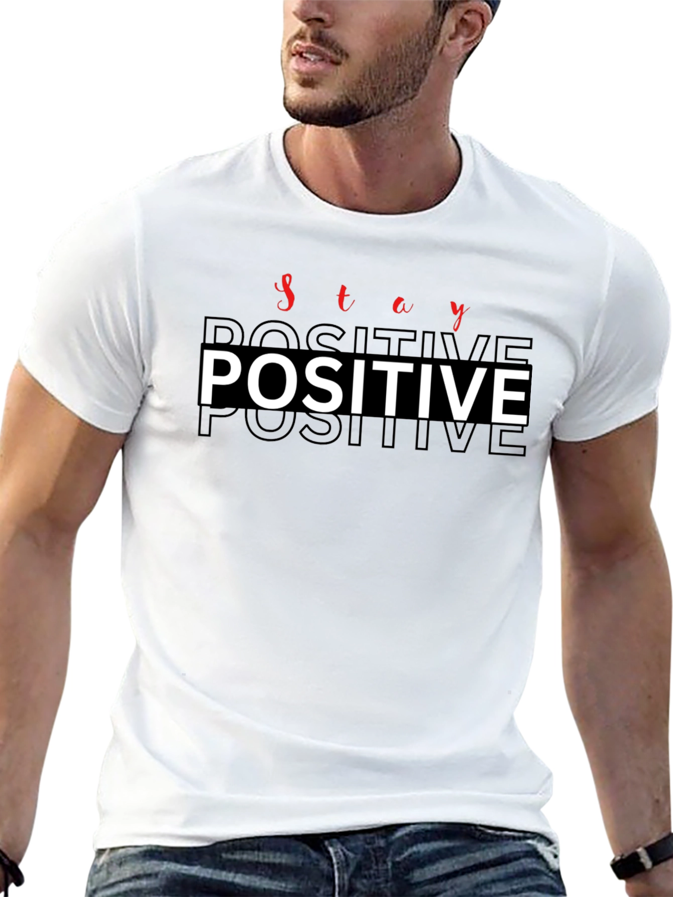 Stay Positive Graphic T-Shirt