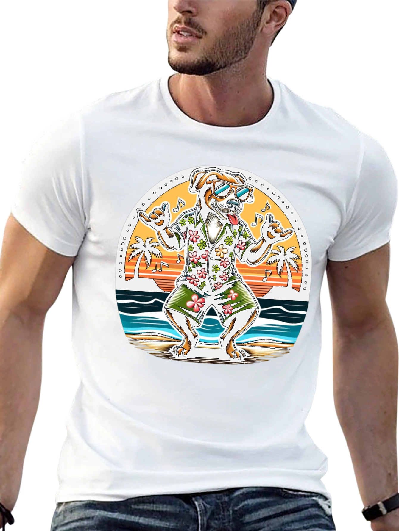 Beach Dog Graphic Tee
