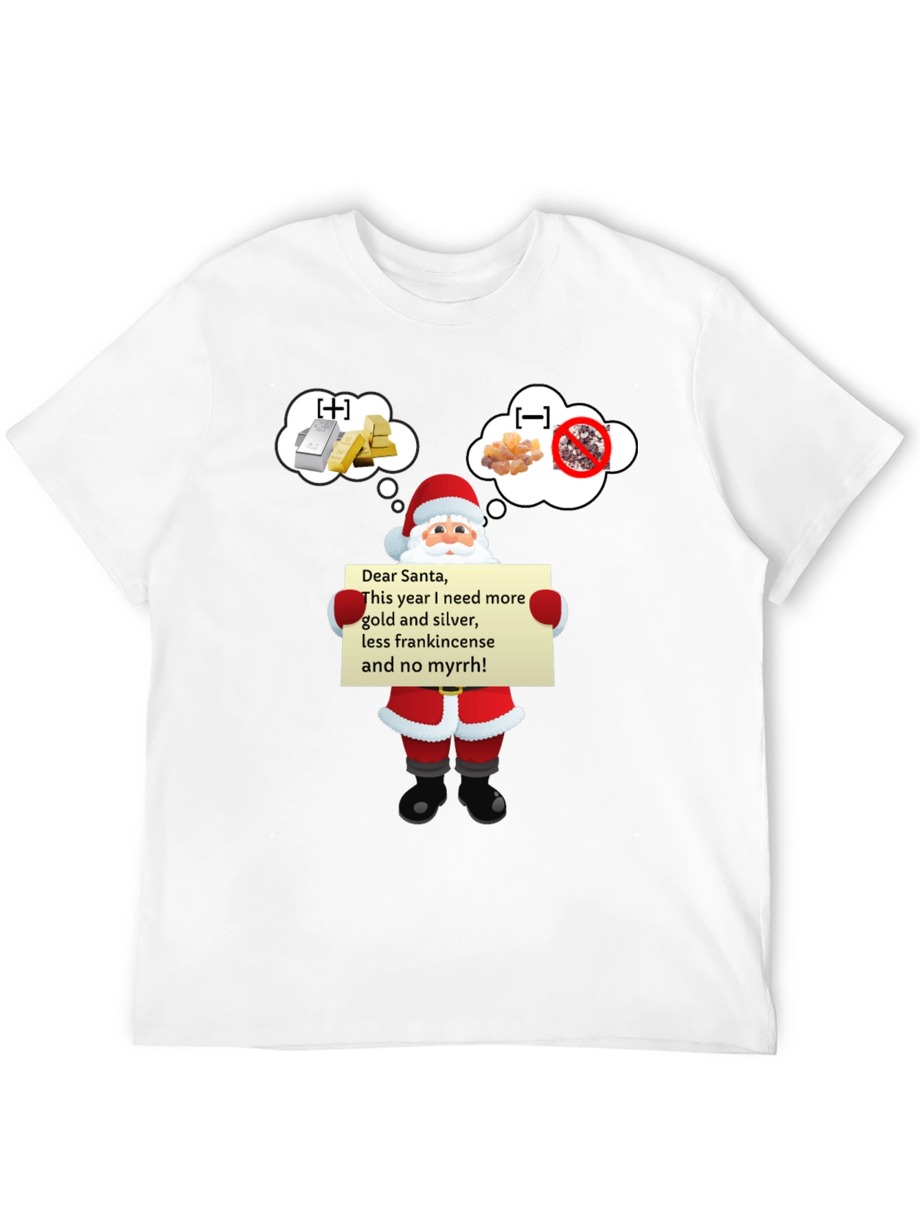 Dear Santa Gold Silver Funny T-Shirt