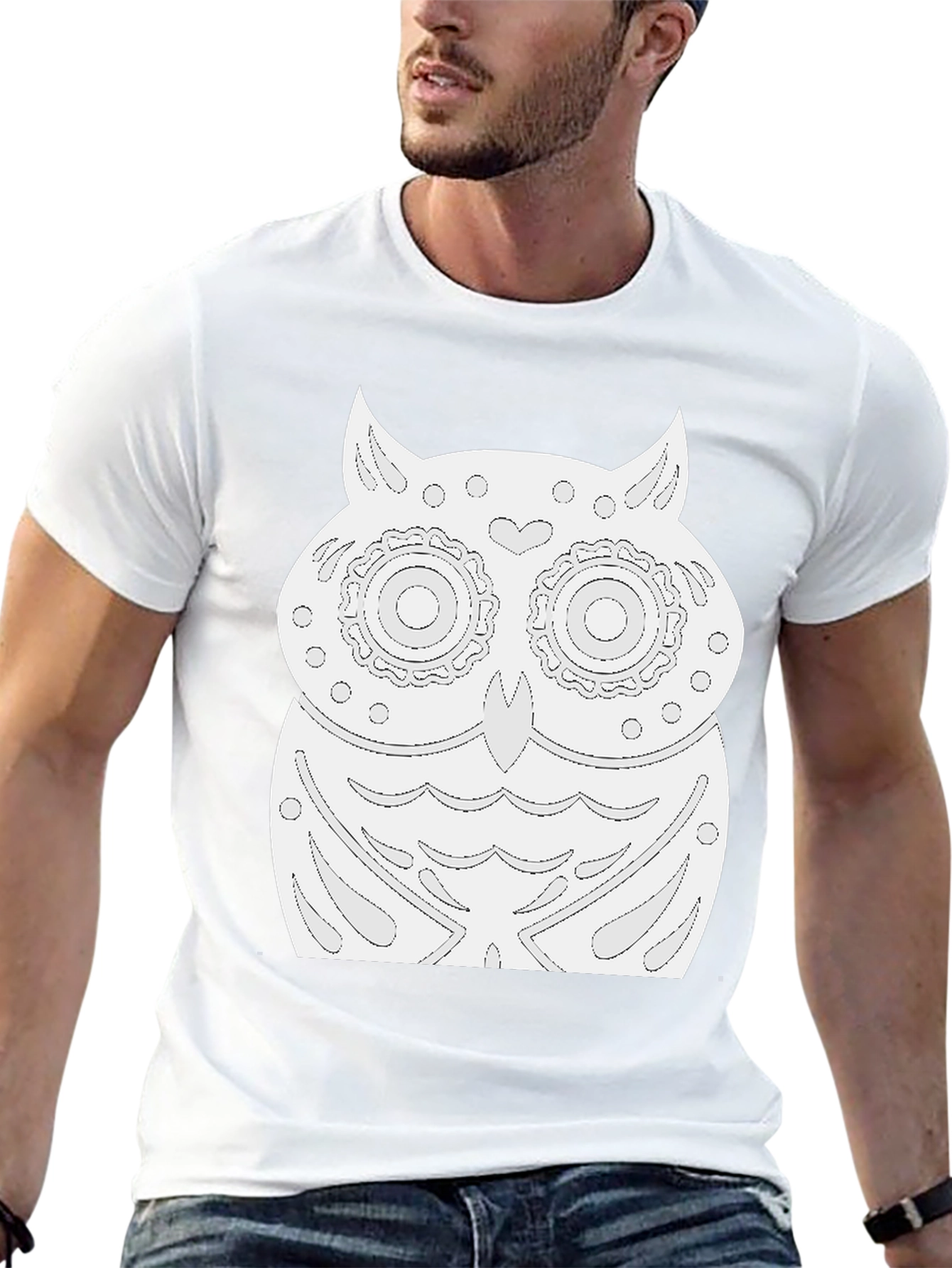 Owl Graphic Black T-Shirt