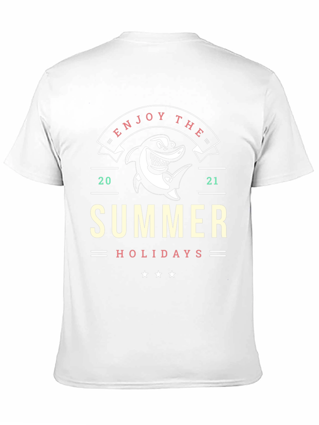 Enjoy the Summer Holidays Black T-Shirt