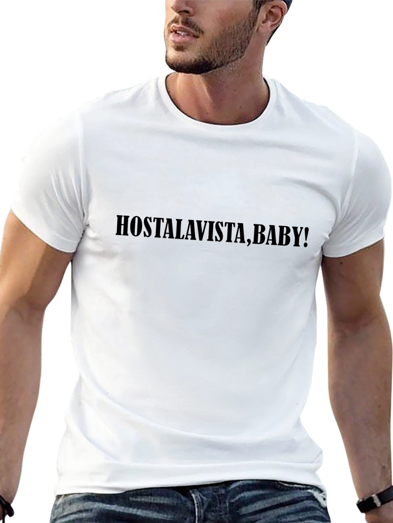 Hasta La Vista Baby! - Mens Black Graphic T-Shirt