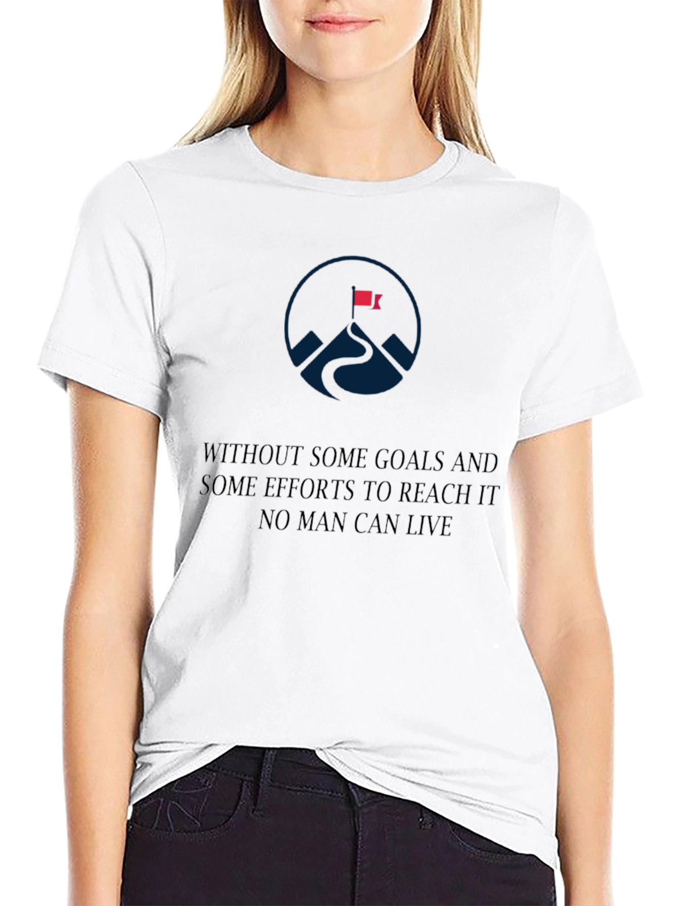 Motivational Goal Seeker Graphic Tee - Black