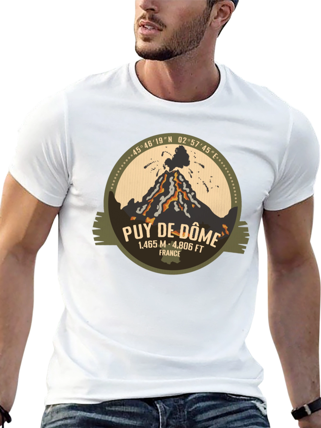 Puy de Dôme Graphic T-Shirt - Mountain Design