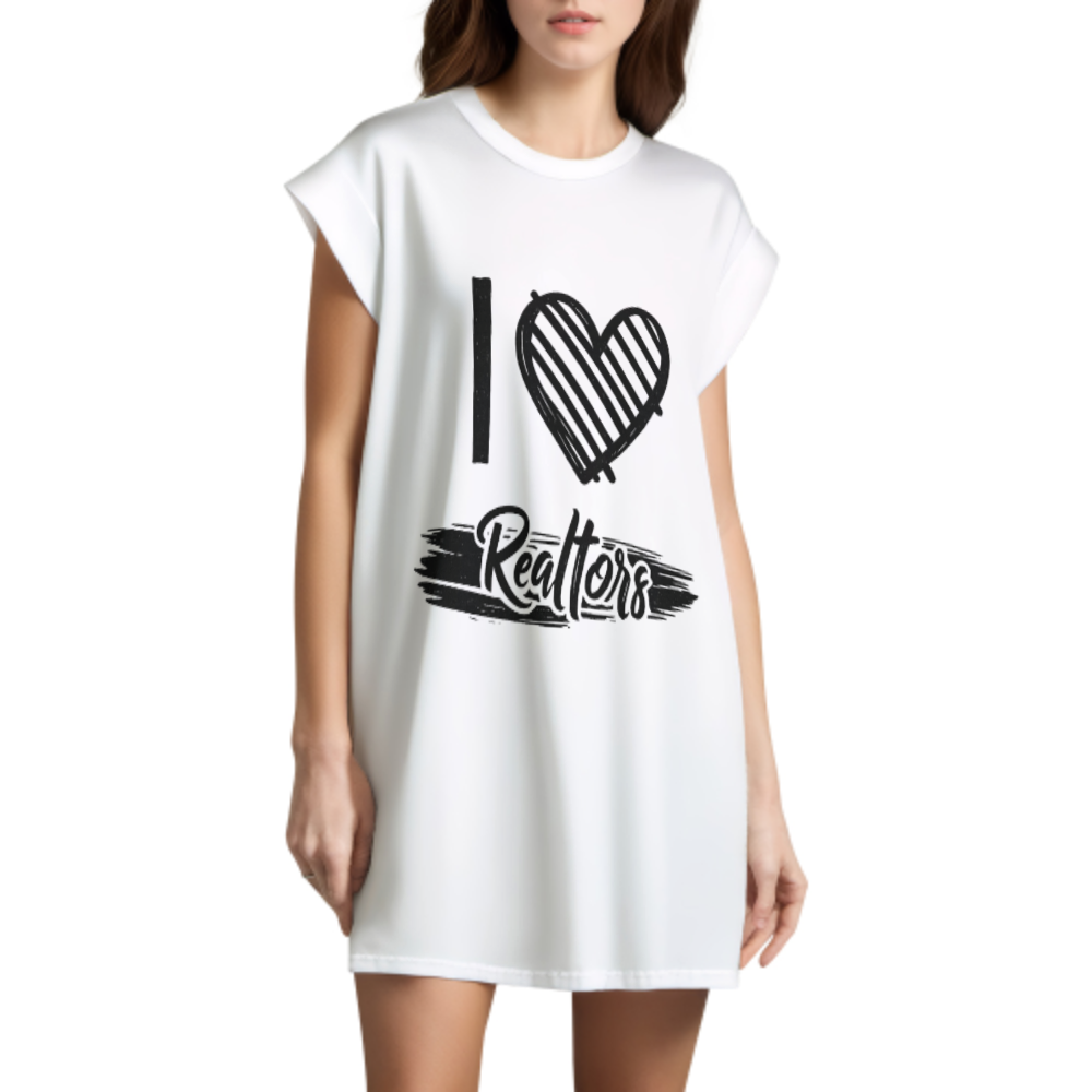 I Love Realtors Graphic T-Shirt for Women – Cute Real Estate Agent Casual Tee(z153)