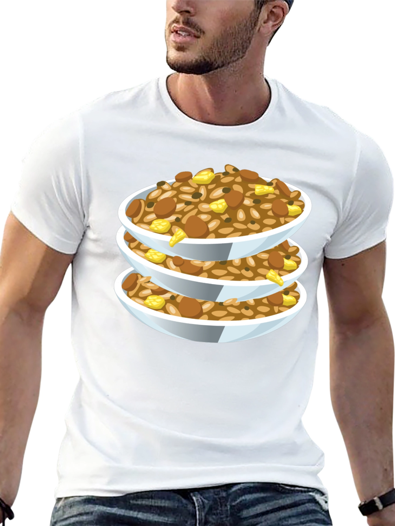 Stacked Food Bowls Graphic Tee