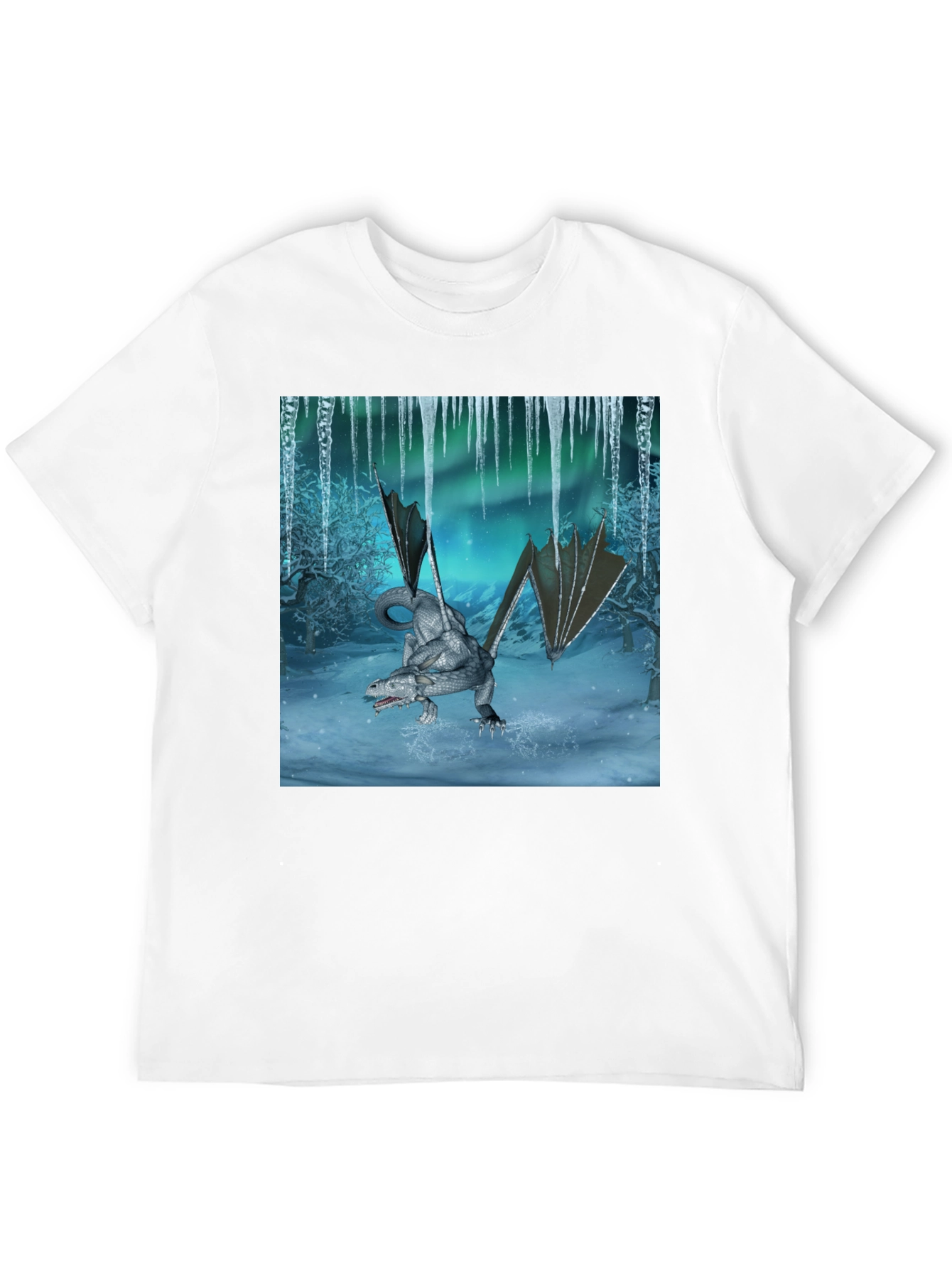 Dragon Winter Scene Graphic Tee