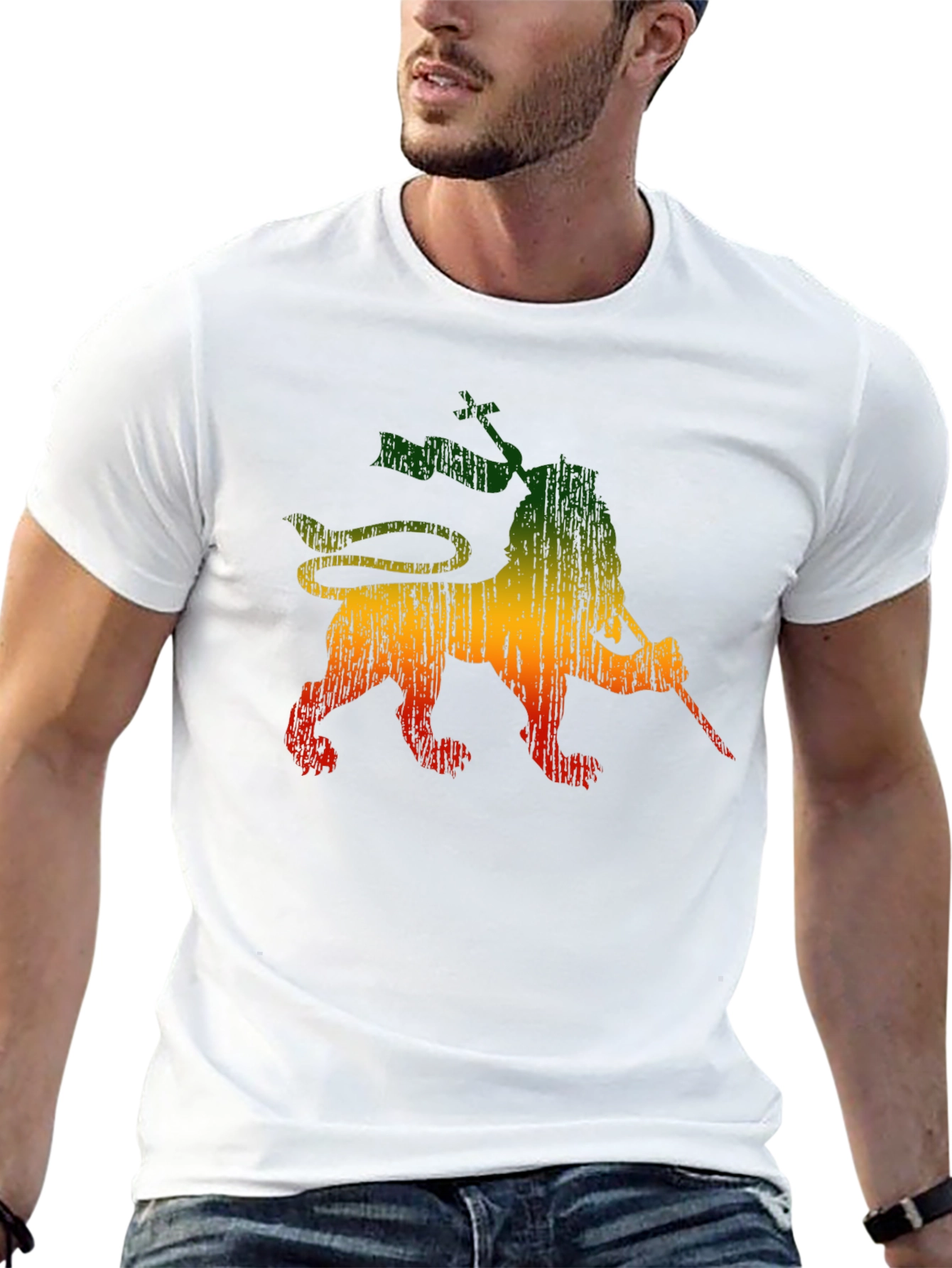 Rasta Lion Graphic Tee - Reggae Style Shirt