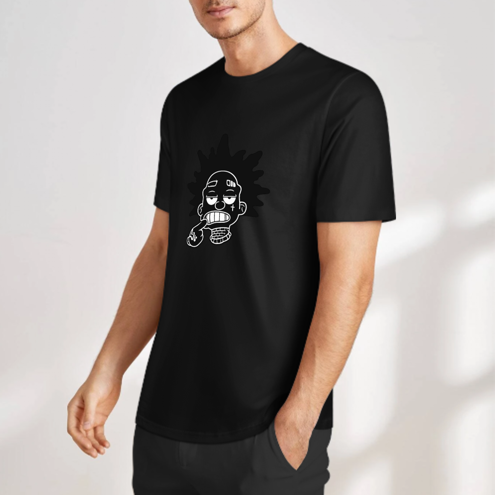 Urban Cartoon Graphic T-Shirt | Streetwear Hip-Hop Inspired Minimal Tee(z121)
