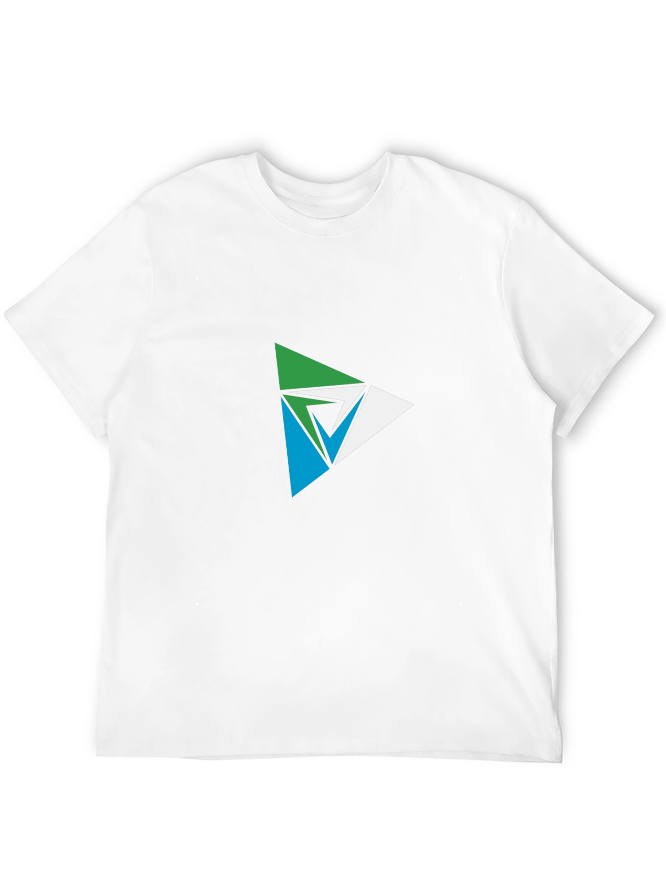 Geometric Triangle Graphic Tee - Modern Black T-Shirt