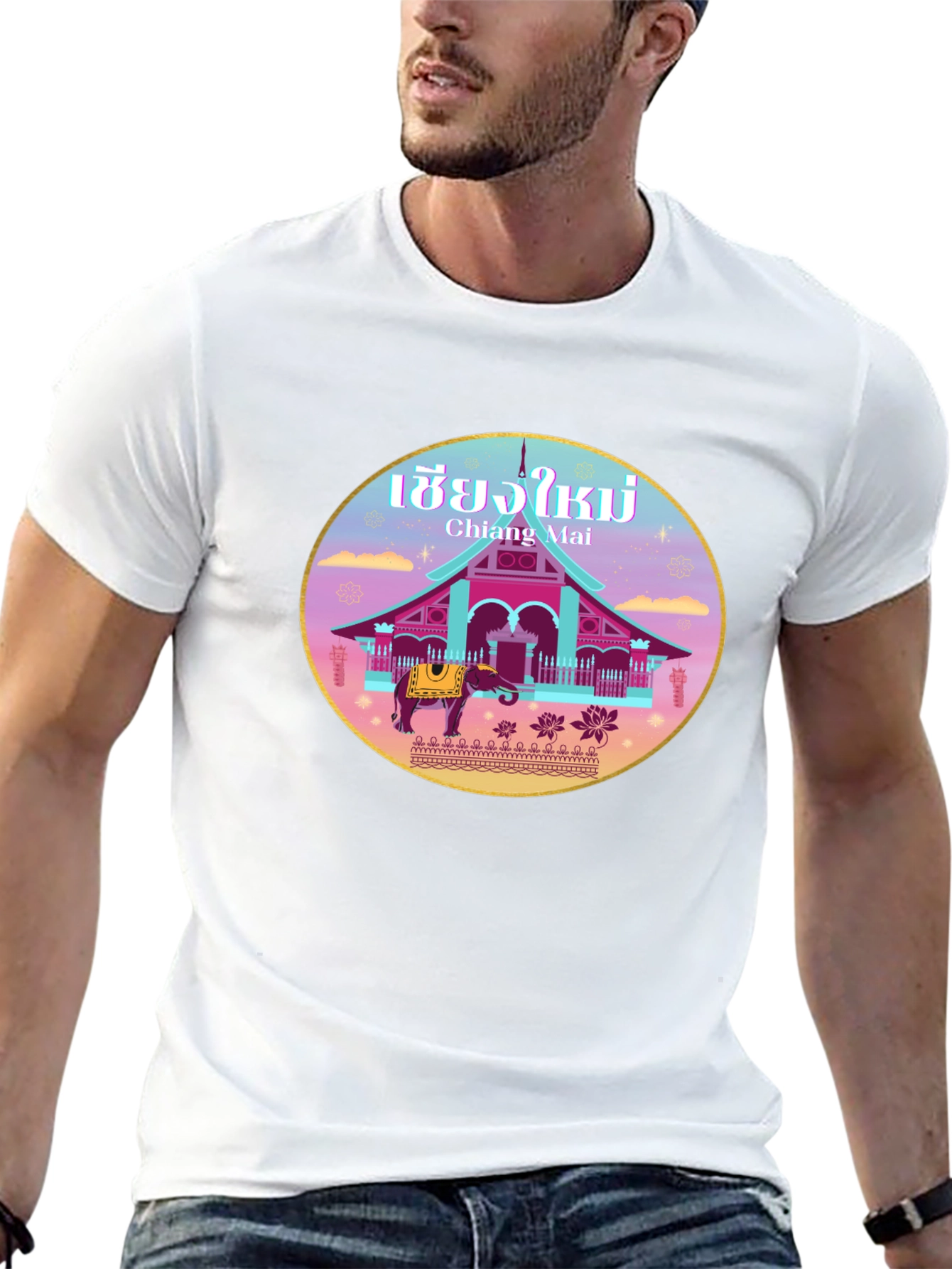 Chiang Mai Thailand T-Shirt Thai Elephant Souvenir Tee