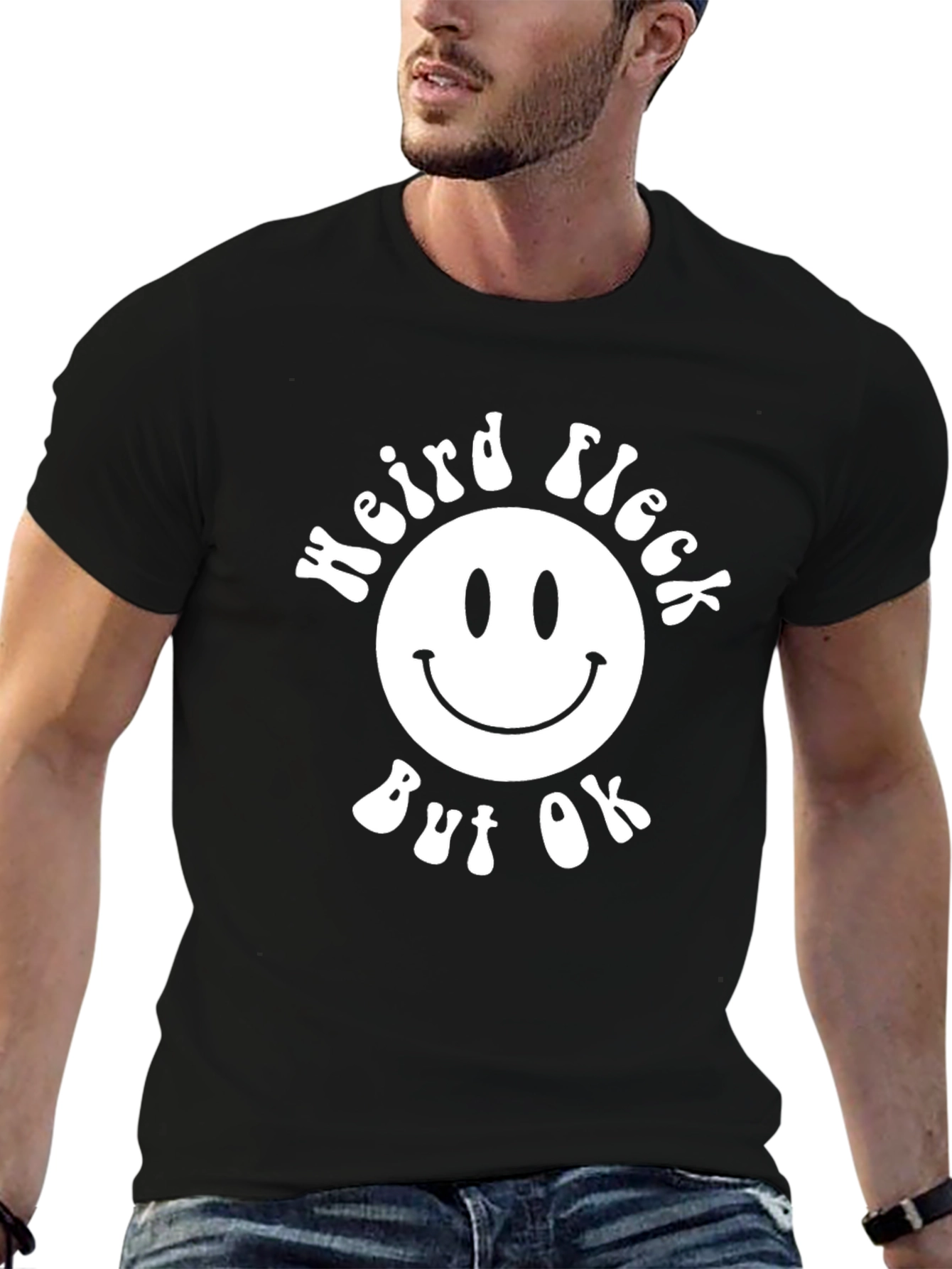 Weird Fleck But OK Smiley Face Graphic Tee