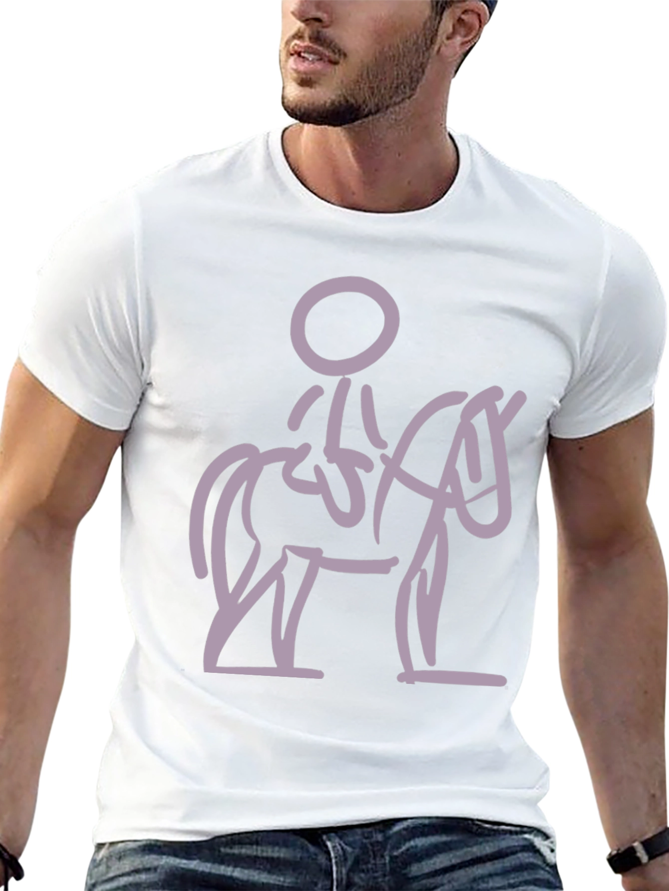 Equestrian Stick Figure Graphic Tee