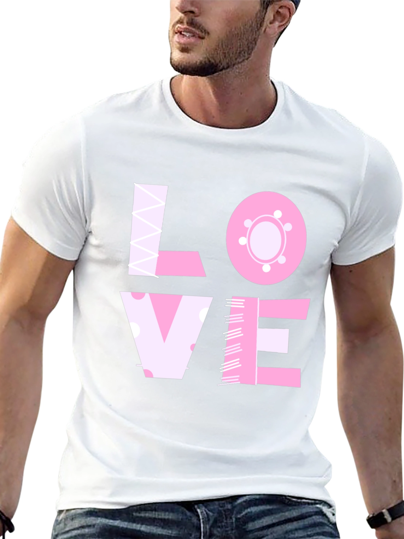 LOVE Graphic Black Crew Neck T-Shirt
