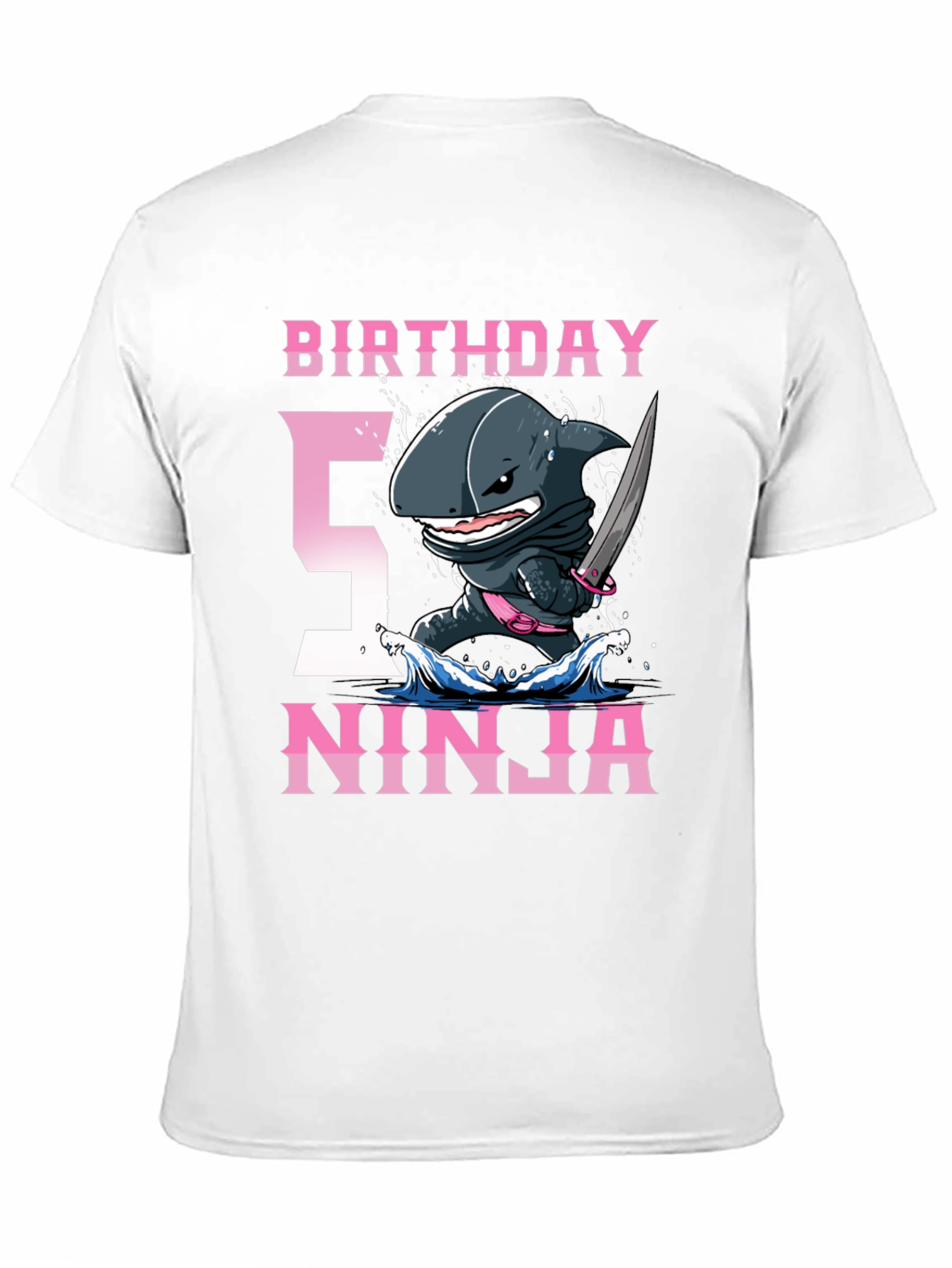 Birthday Shark Ninja T-Shirt - 5th Birthday Tee