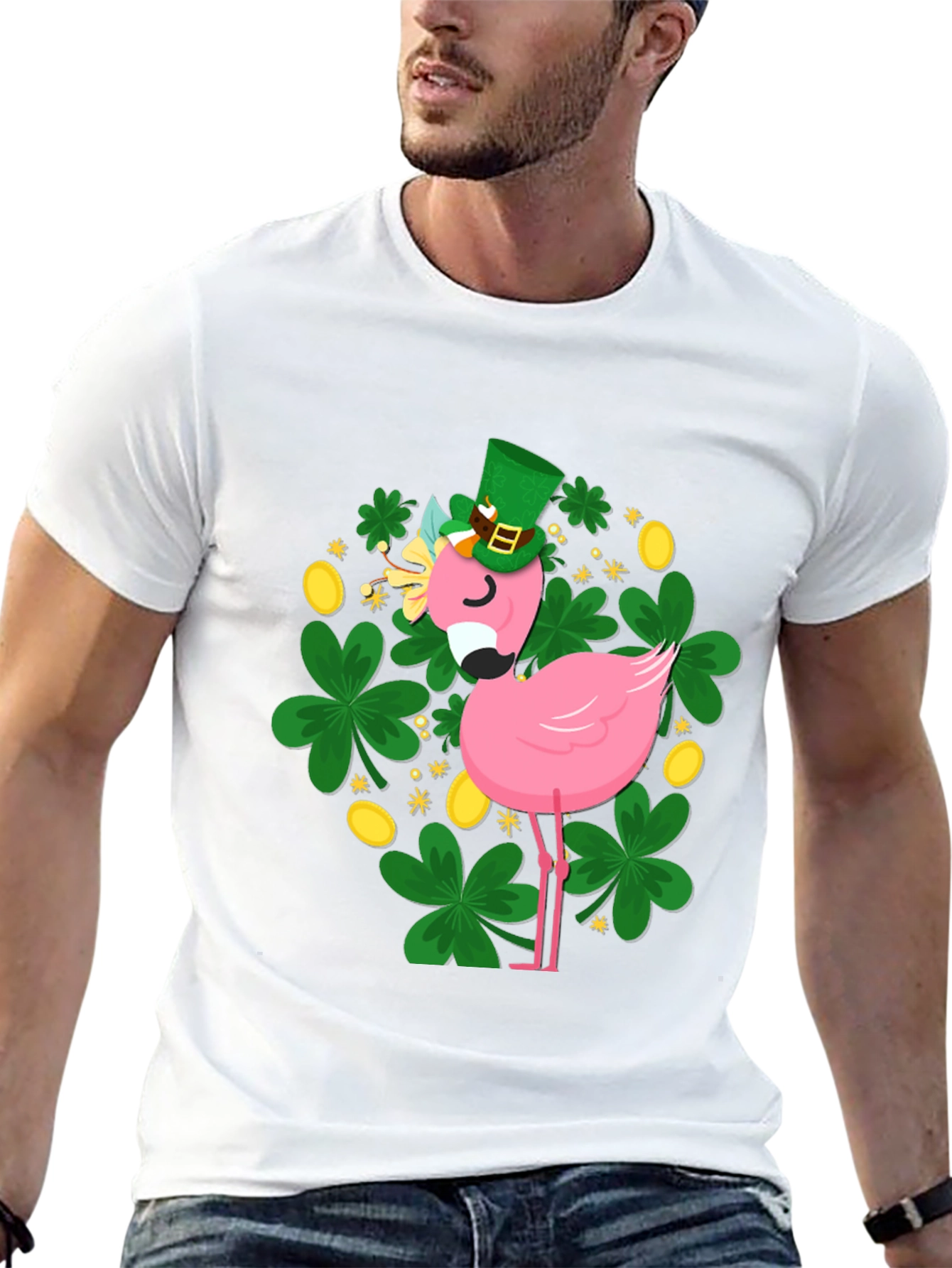St. Patricks Day Flamingo T-Shirt