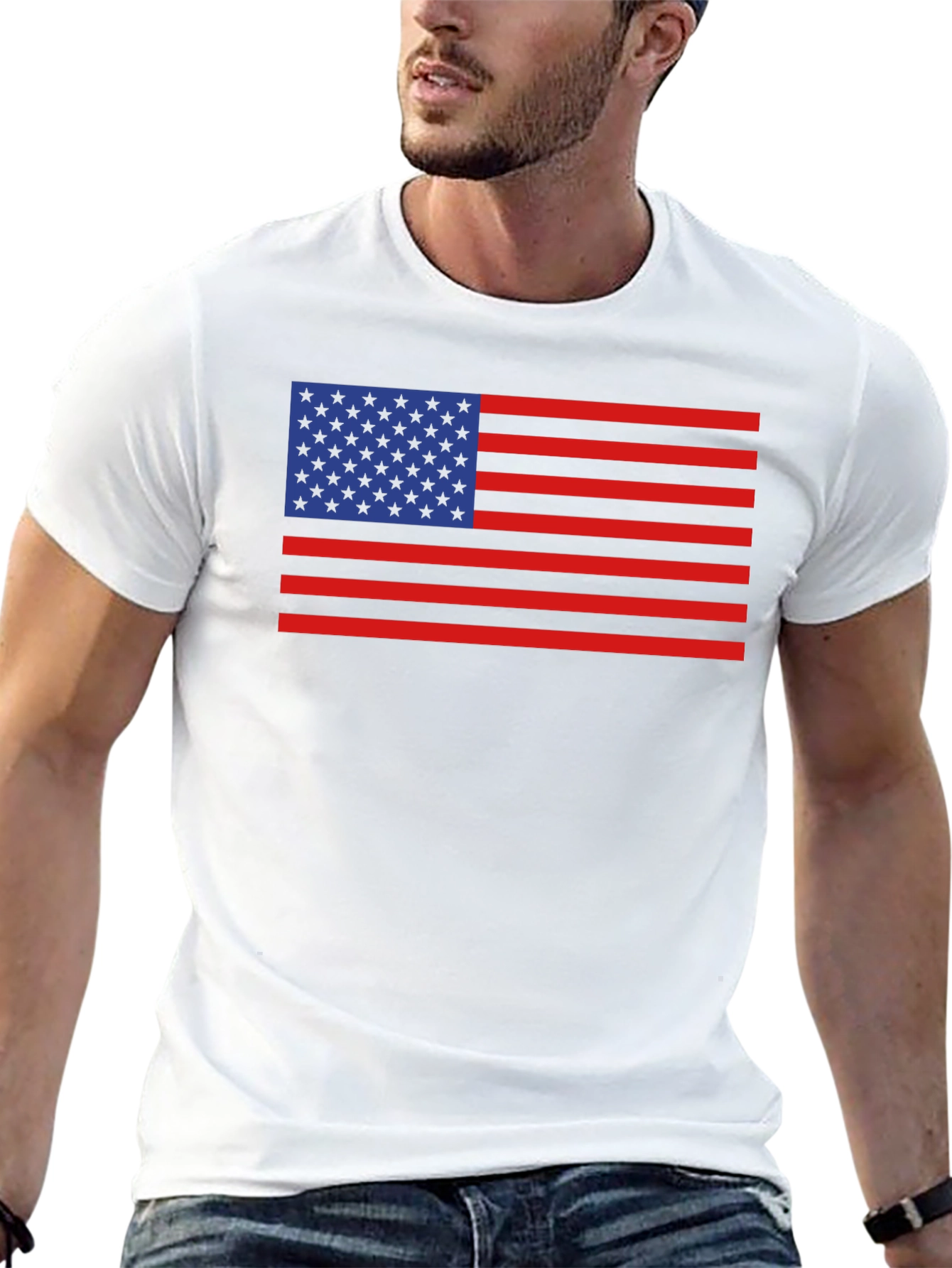American Flag T-Shirt Patriotic USA Pride Tee