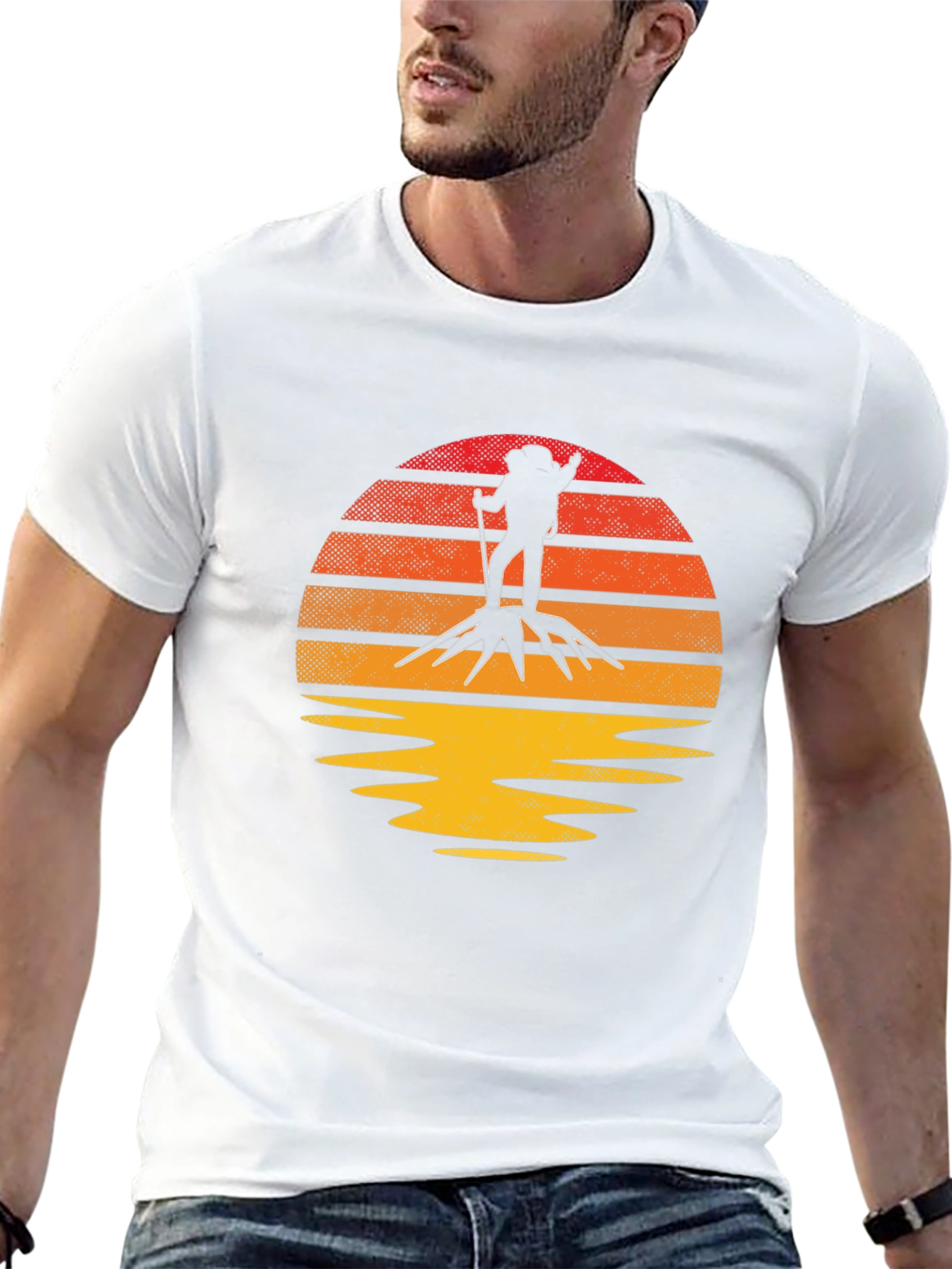 Retro Hiker Graphic Tee - Adventure Shirt