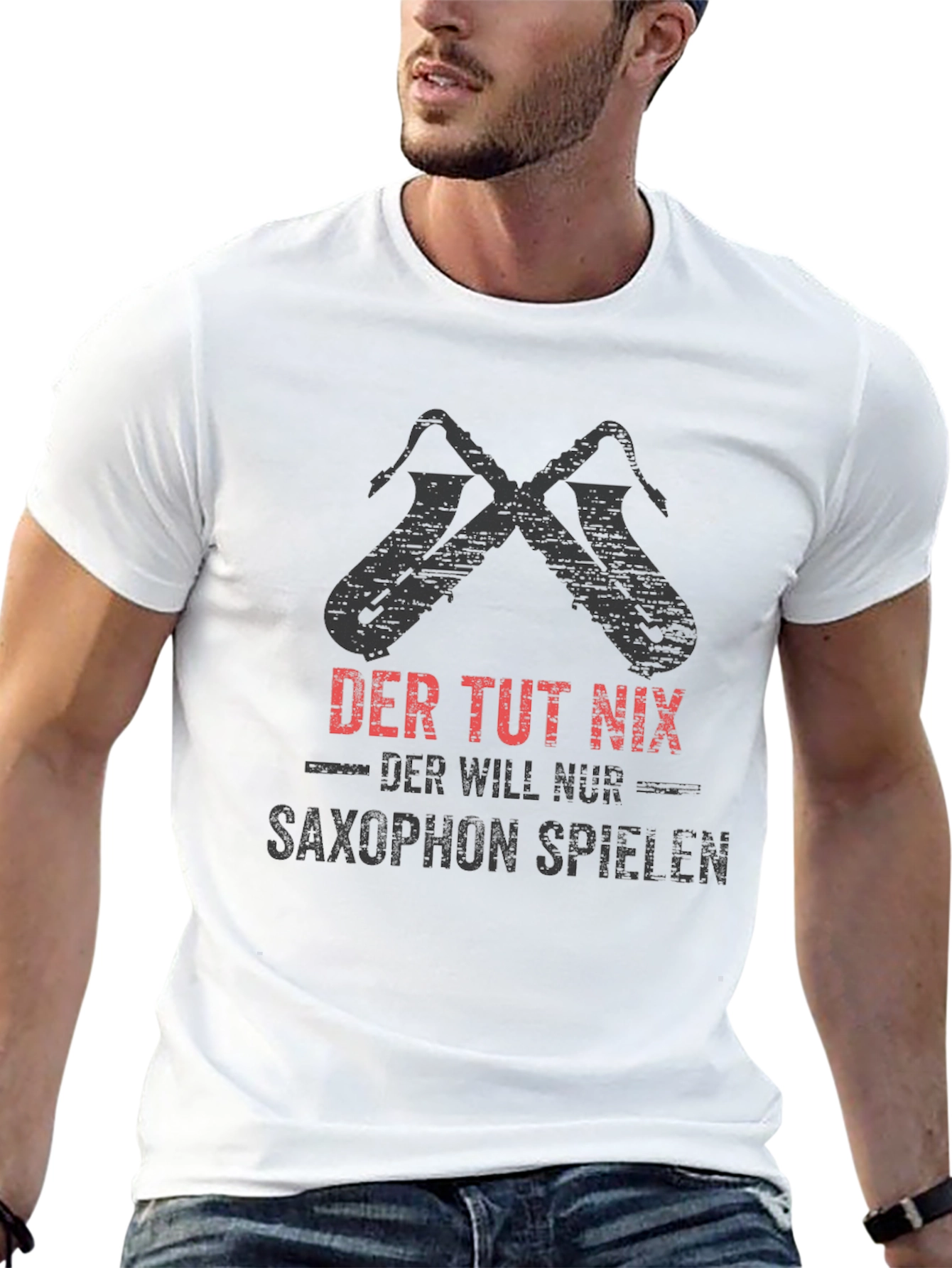 Saxophone Player Graphic Tee - Der Tut Nix Design
