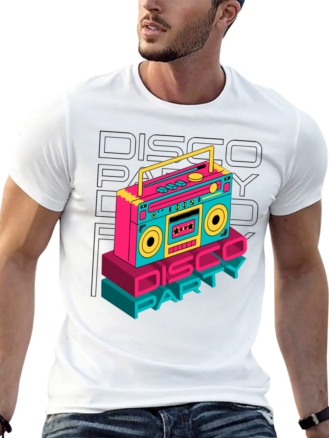 Retro Disco Party Boombox T-Shirt