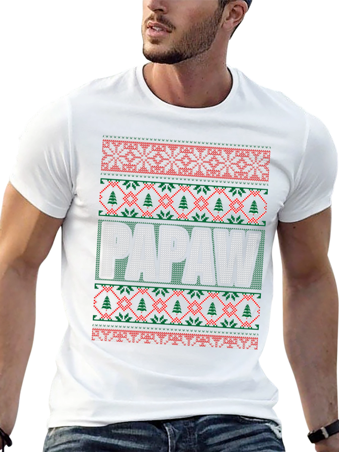 Papaw Ugly Christmas Sweater T-Shirt