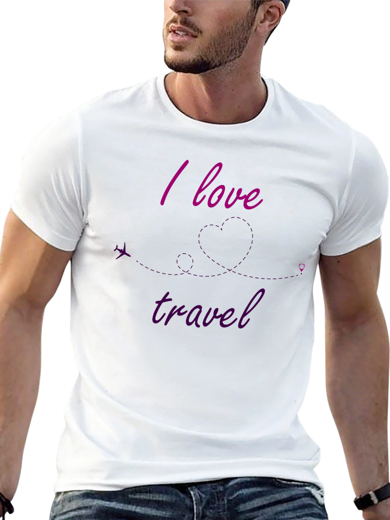 I Love To Travel Black T-Shirt