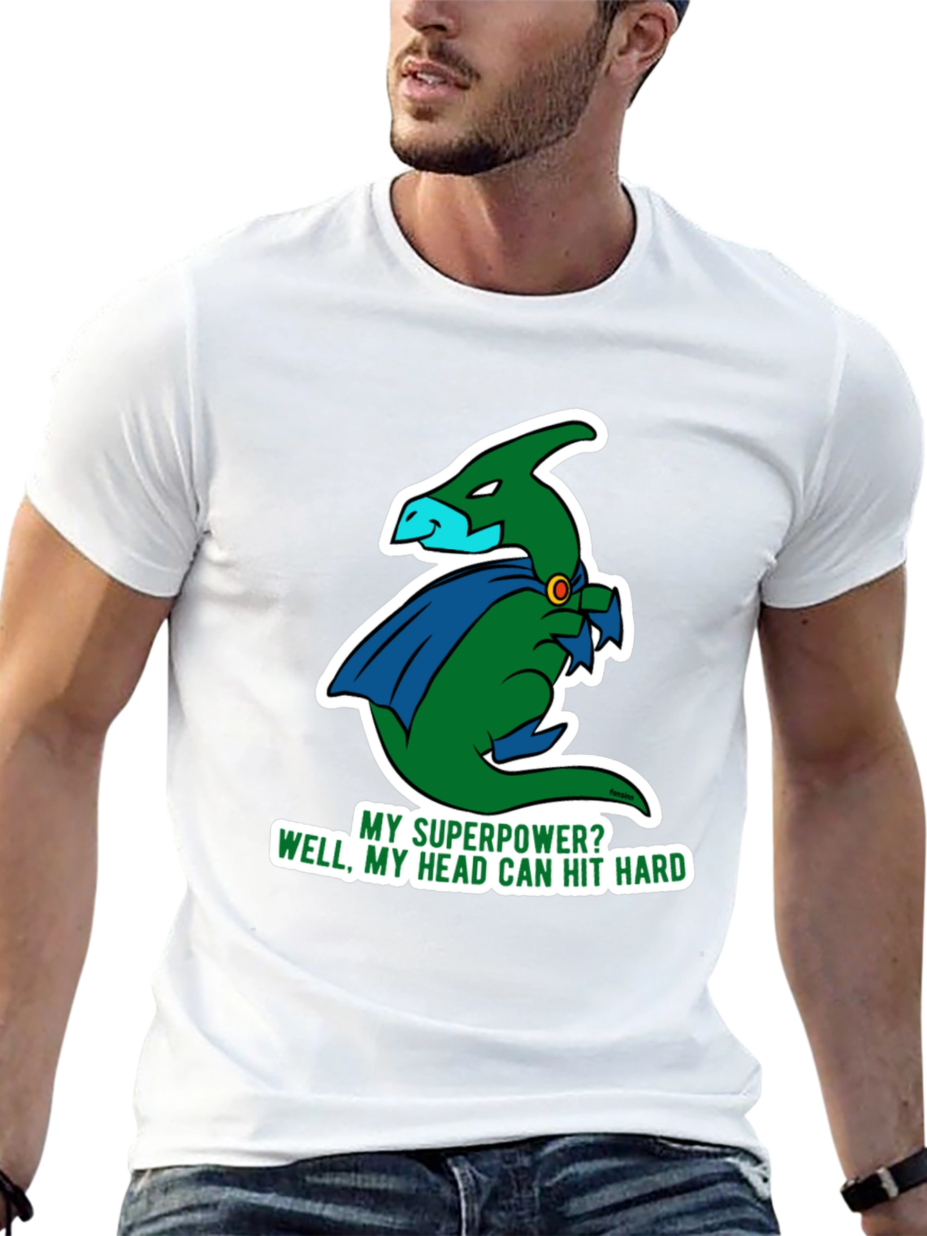 Dino Superpower T-Shirt - Funny Cartoon Graphic Tee