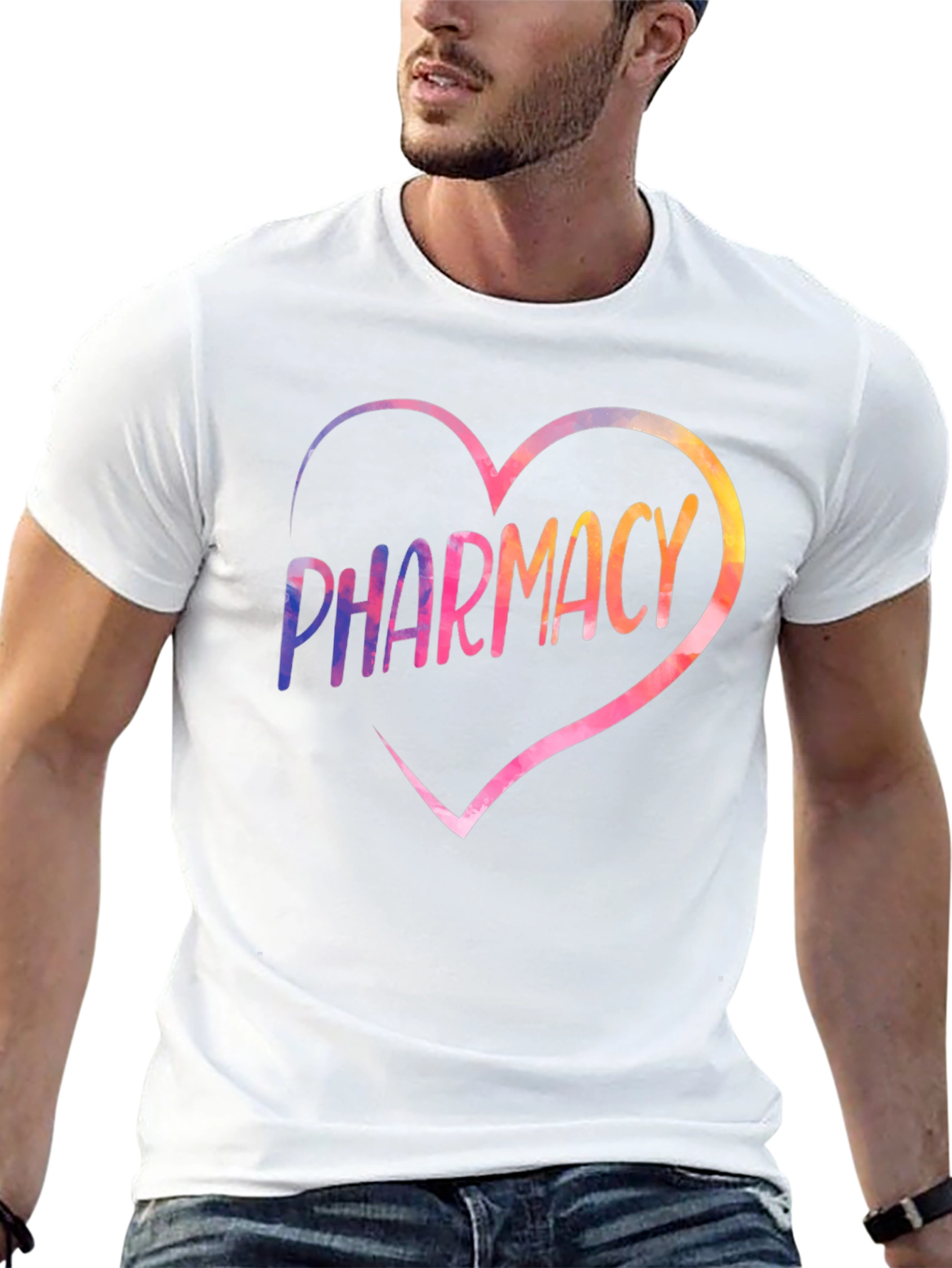 Pharmacy Heart Graphic Tee - Black