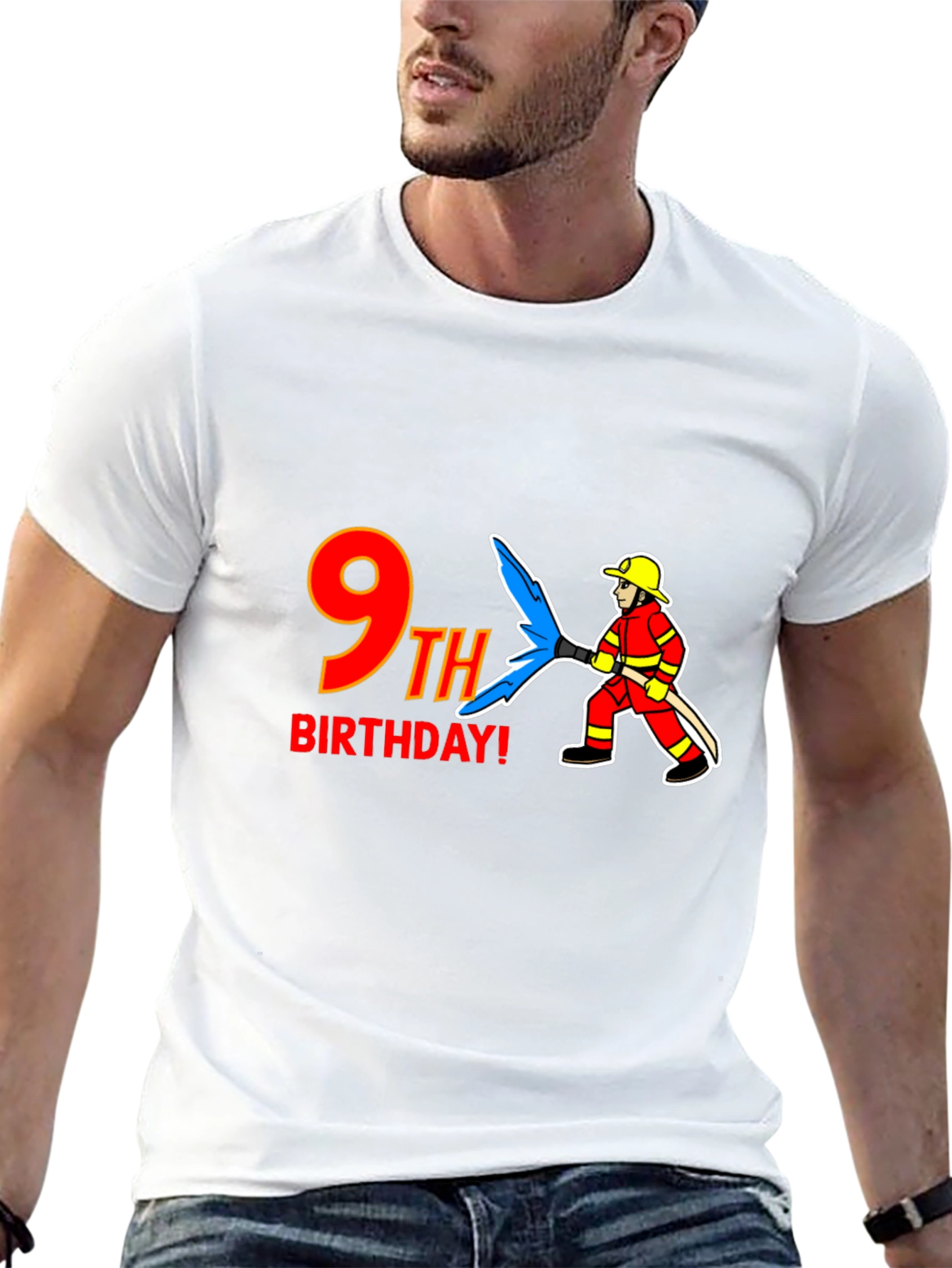 9th Birthday Firefighter T-Shirt