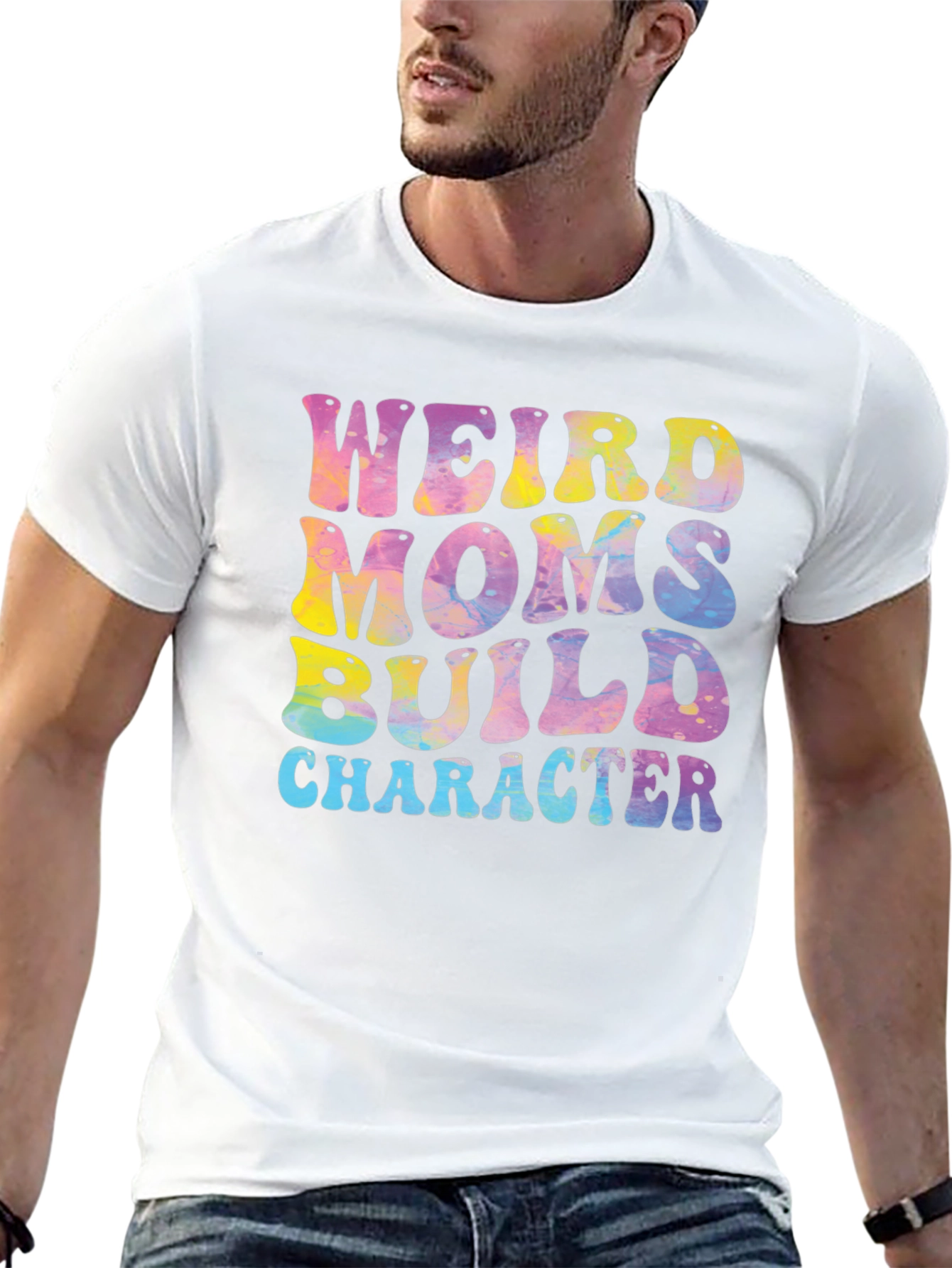 Weird Moms Build Character Graphic Tee