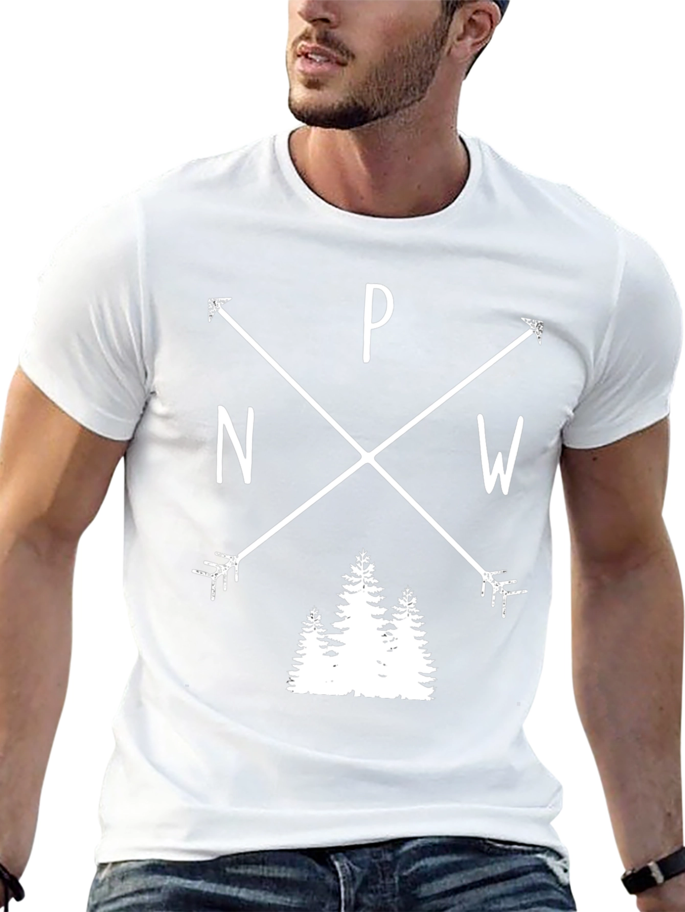 PNW Arrows & Trees Black T-Shirt