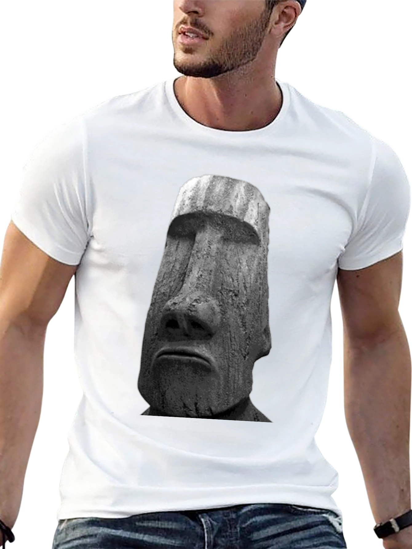 Moai Head Graphic Tee