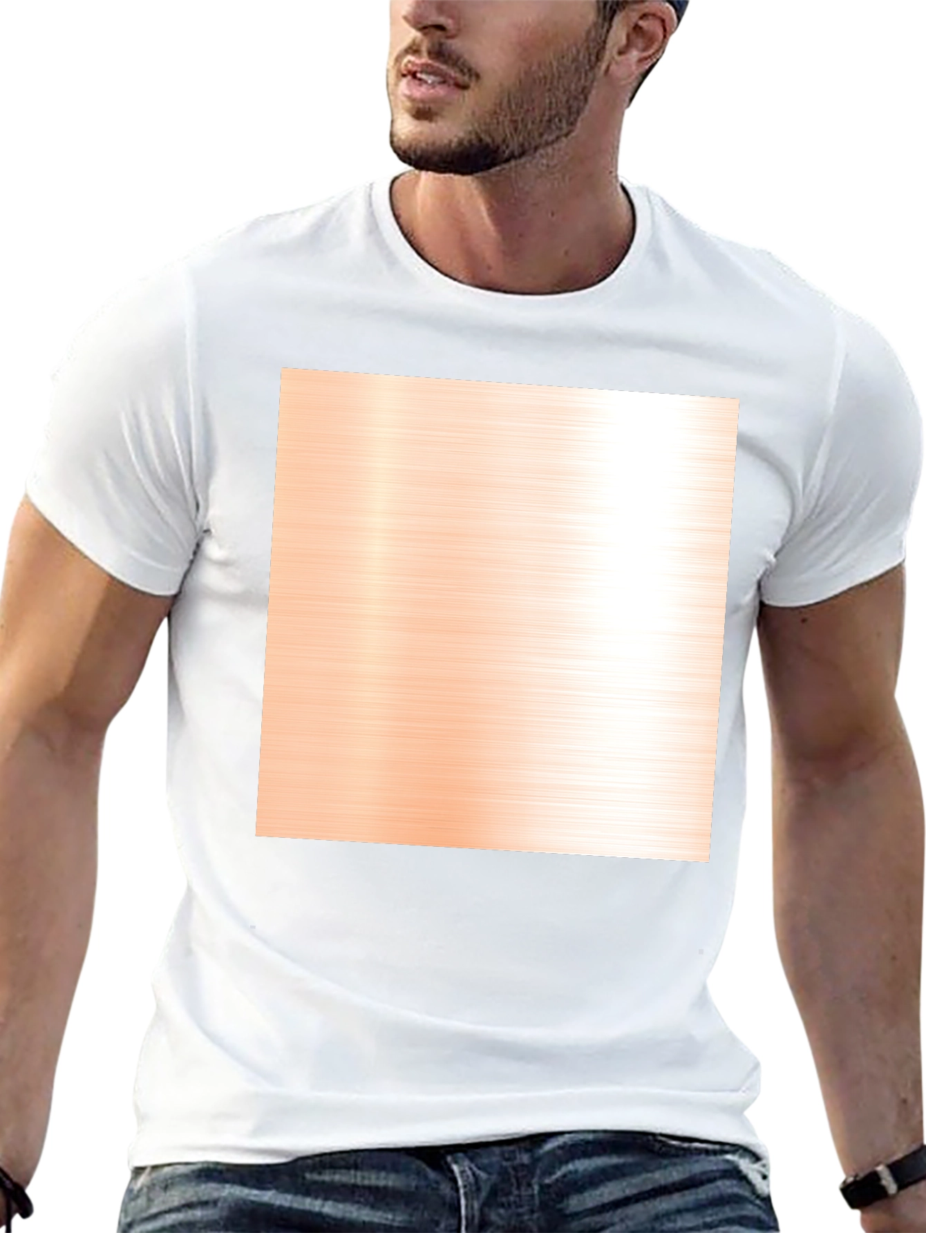 Modern Black Crewneck T-Shirt with Pattern