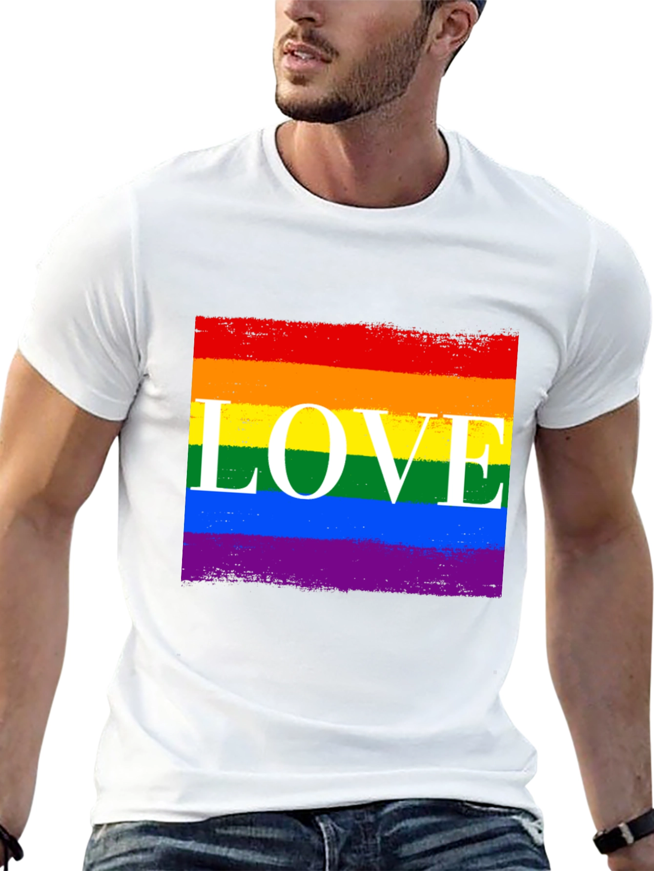 Rainbow LOVE Graphic Tee
