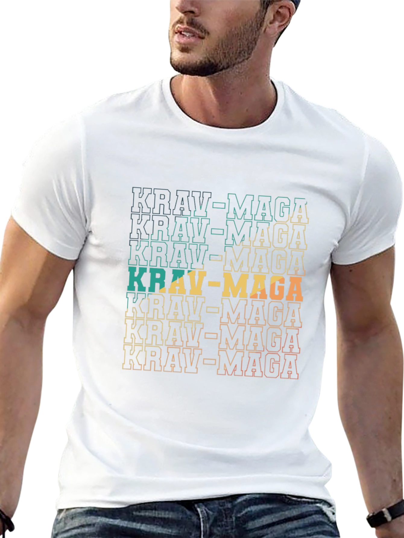 Krav Maga Graphic Tee - Retro Martial Arts Style