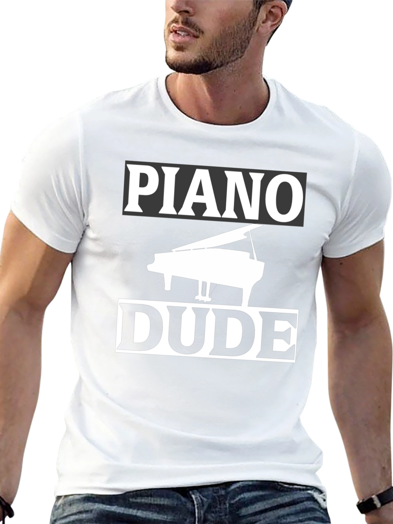 Piano Dude Black Graphic T-Shirt